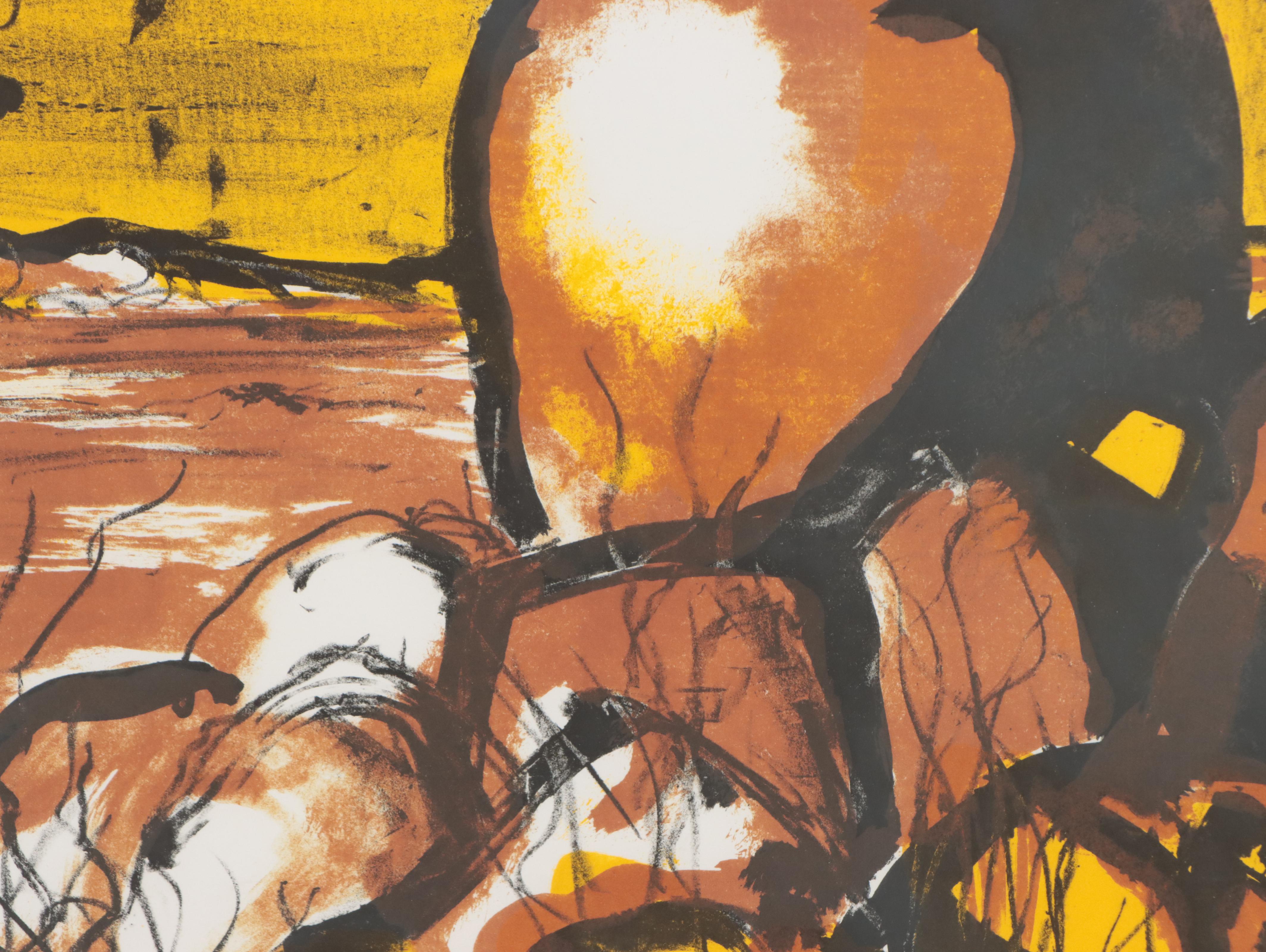 Russell Drysdale Color Lithograph "Kimberley Landscape," 1964