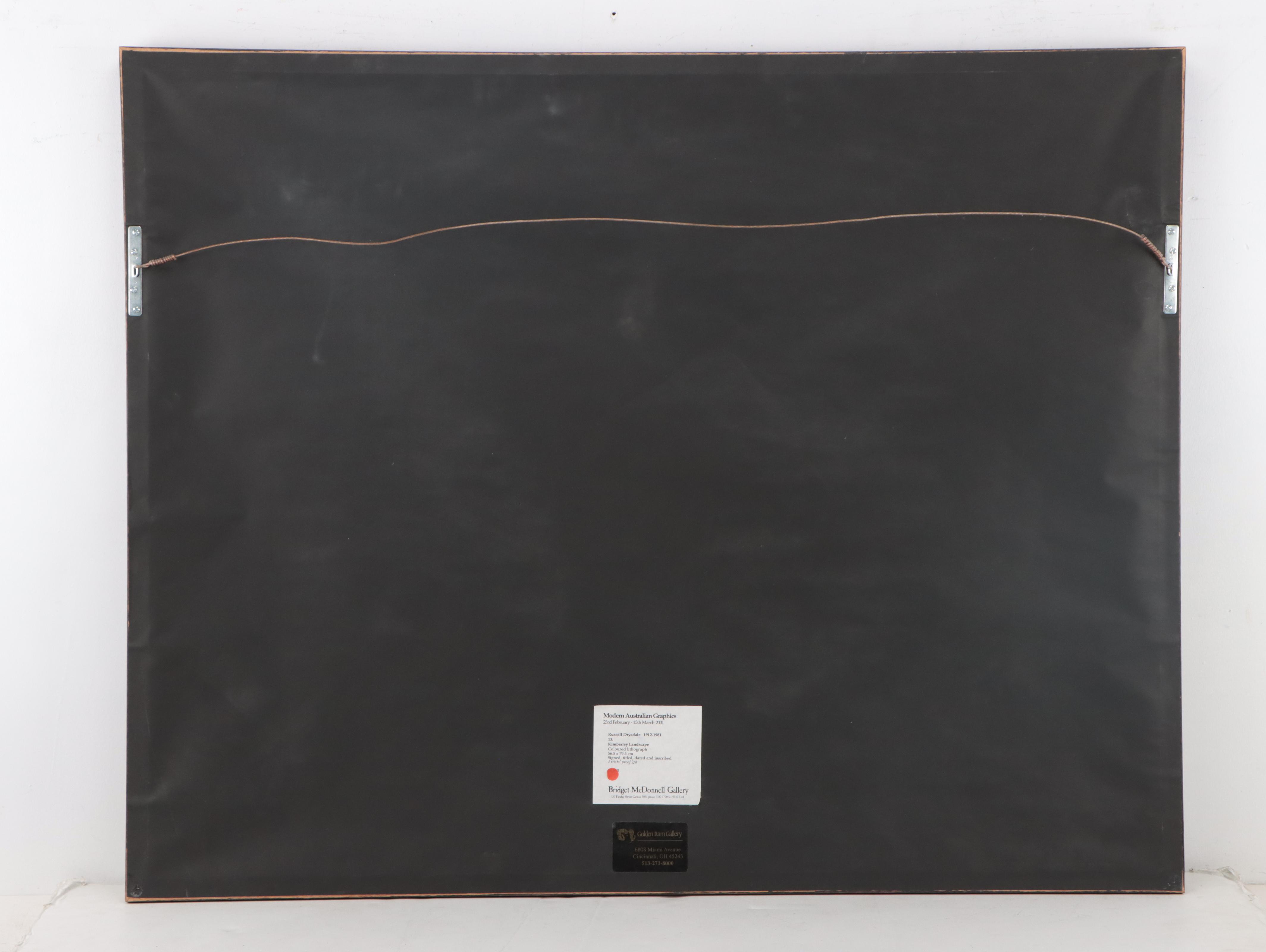 Russell Drysdale Color Lithograph "Kimberley Landscape," 1964