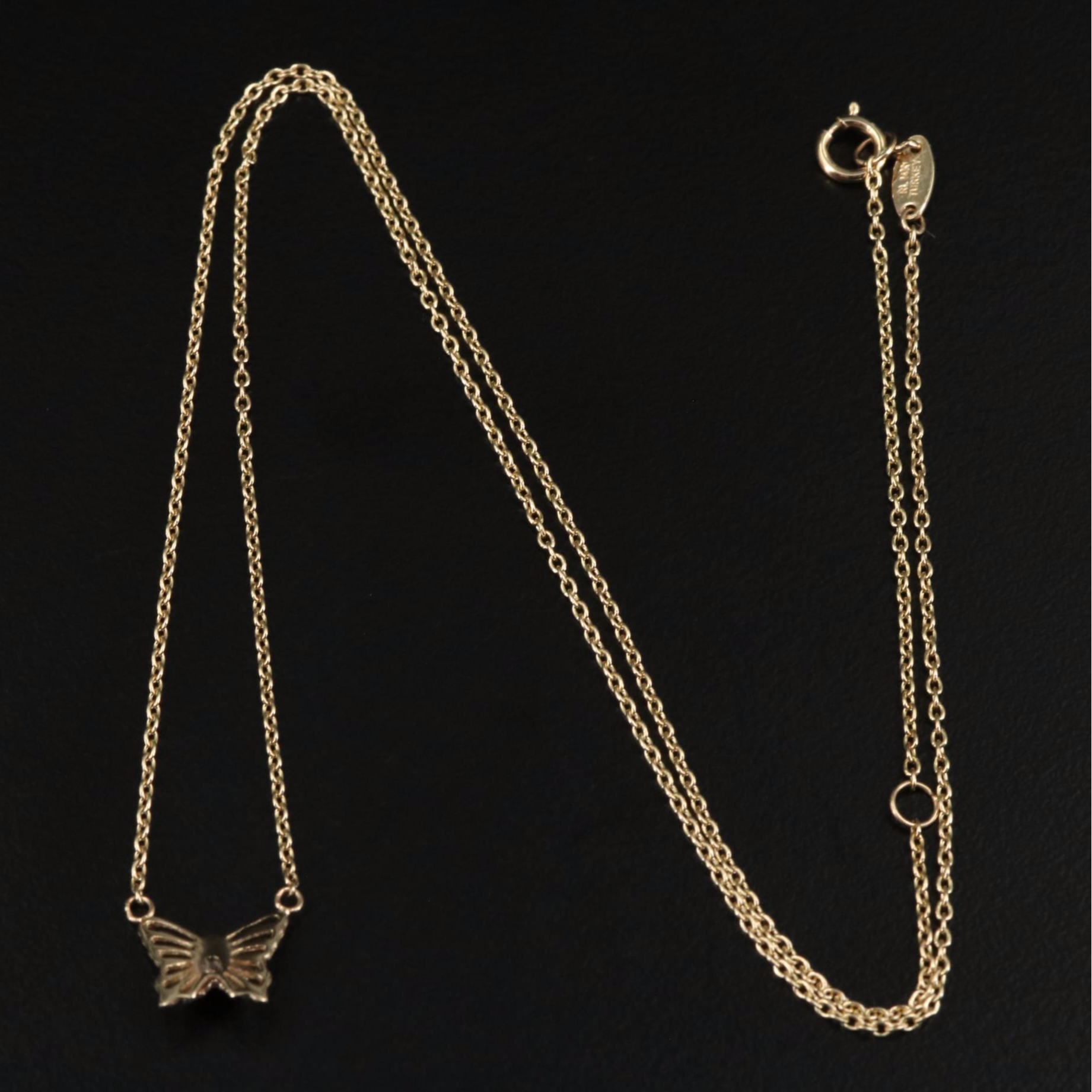 14K Butterfly Necklace Necklace