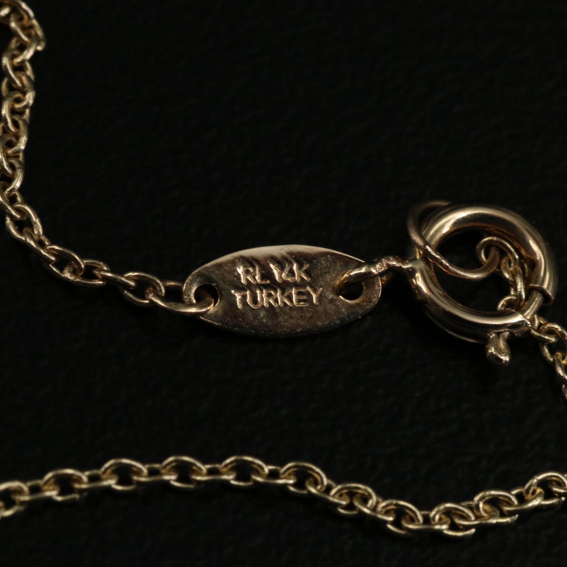 14K Butterfly Necklace Necklace