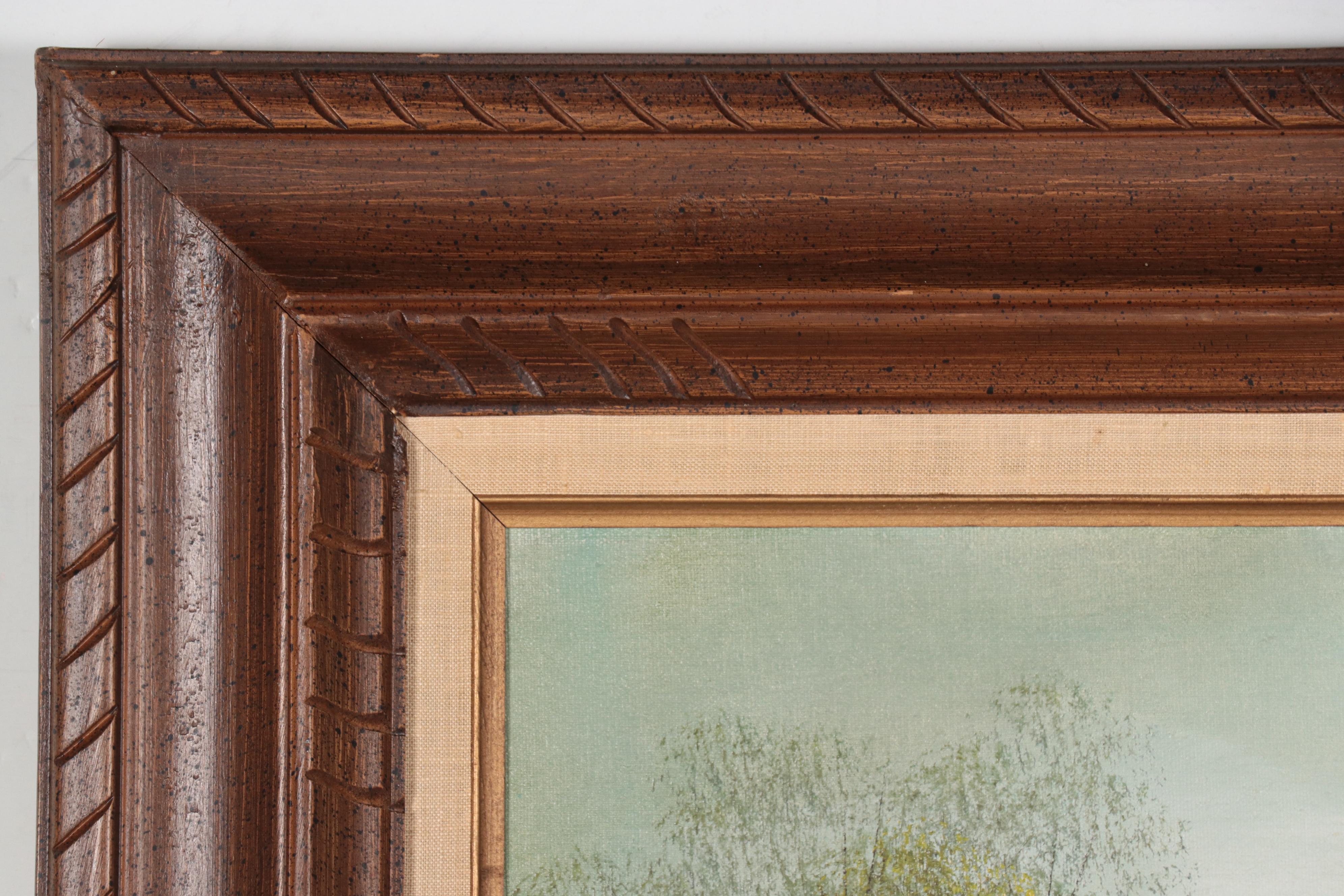 Oil Painting of River Landscape