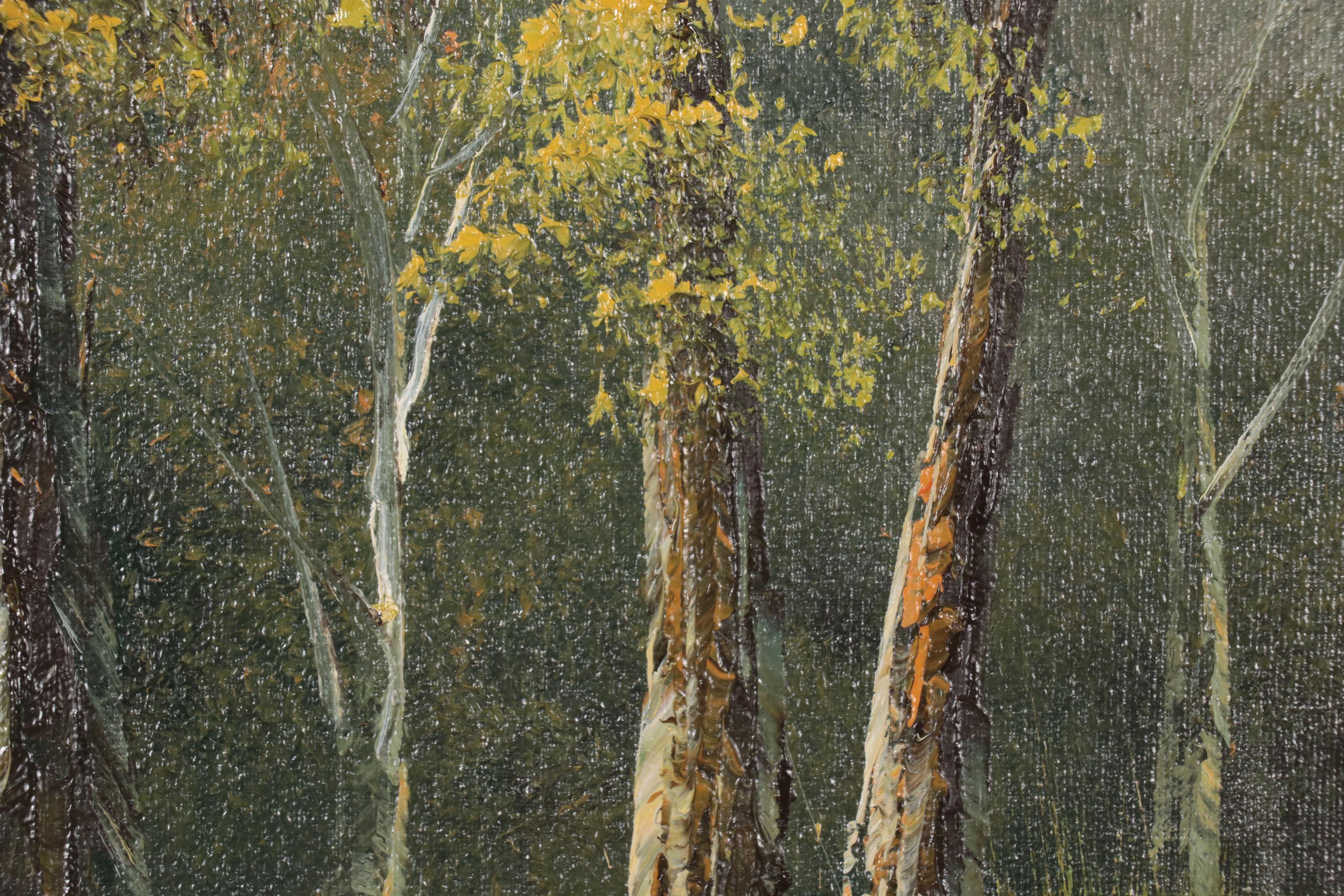 Oil Painting of River Landscape