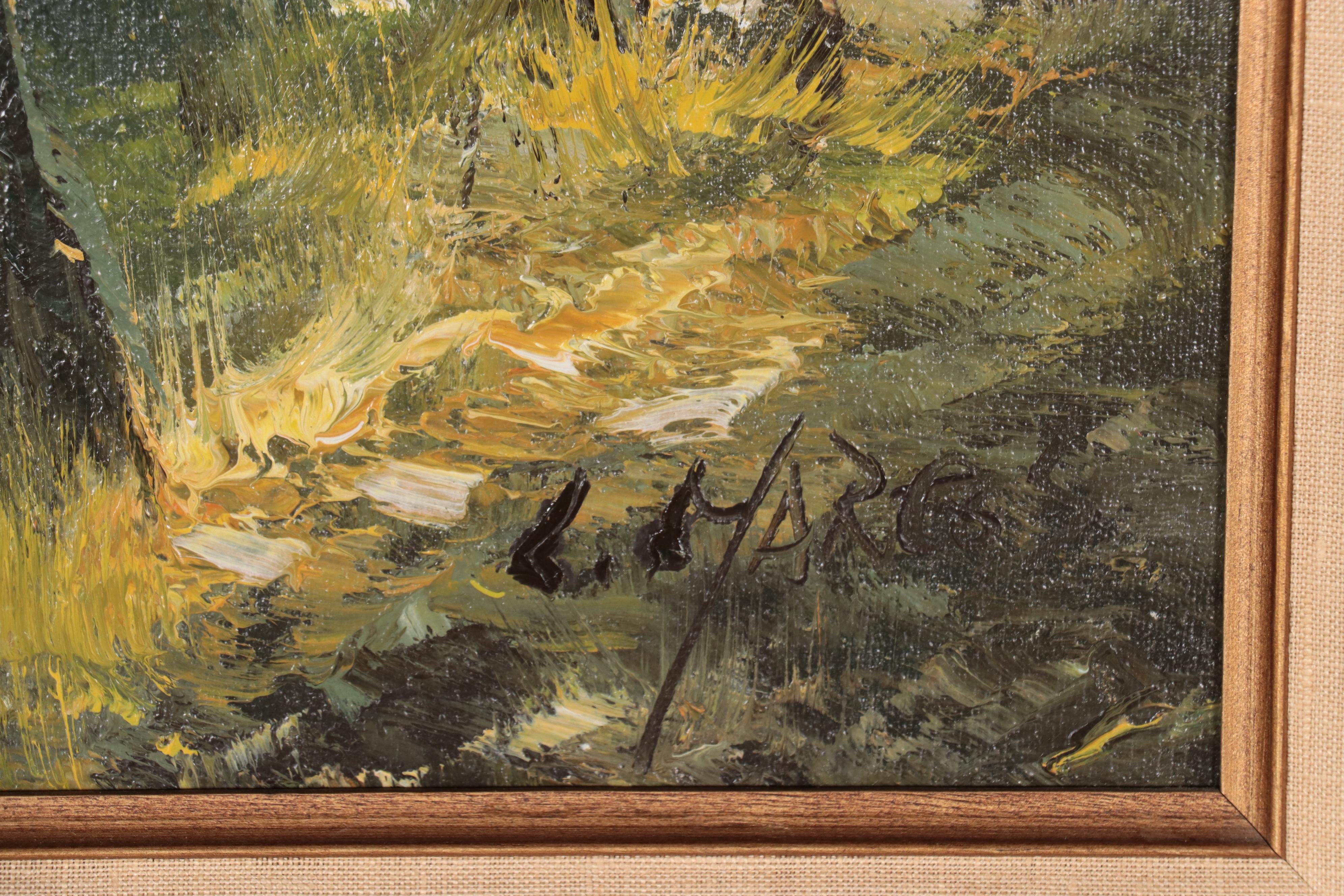 Oil Painting of River Landscape