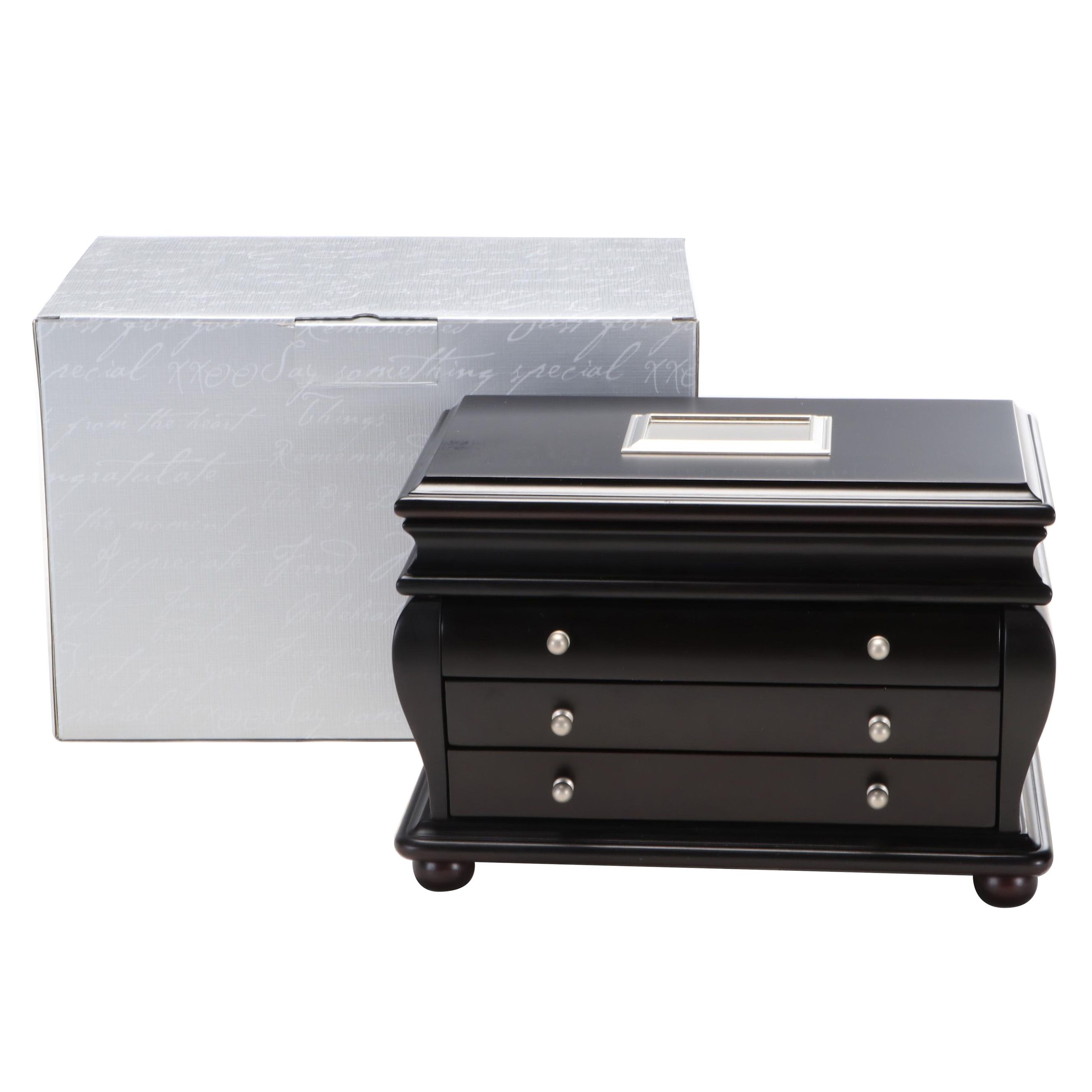 Things Remembered Three-Drawer Wooden Jewelry Box