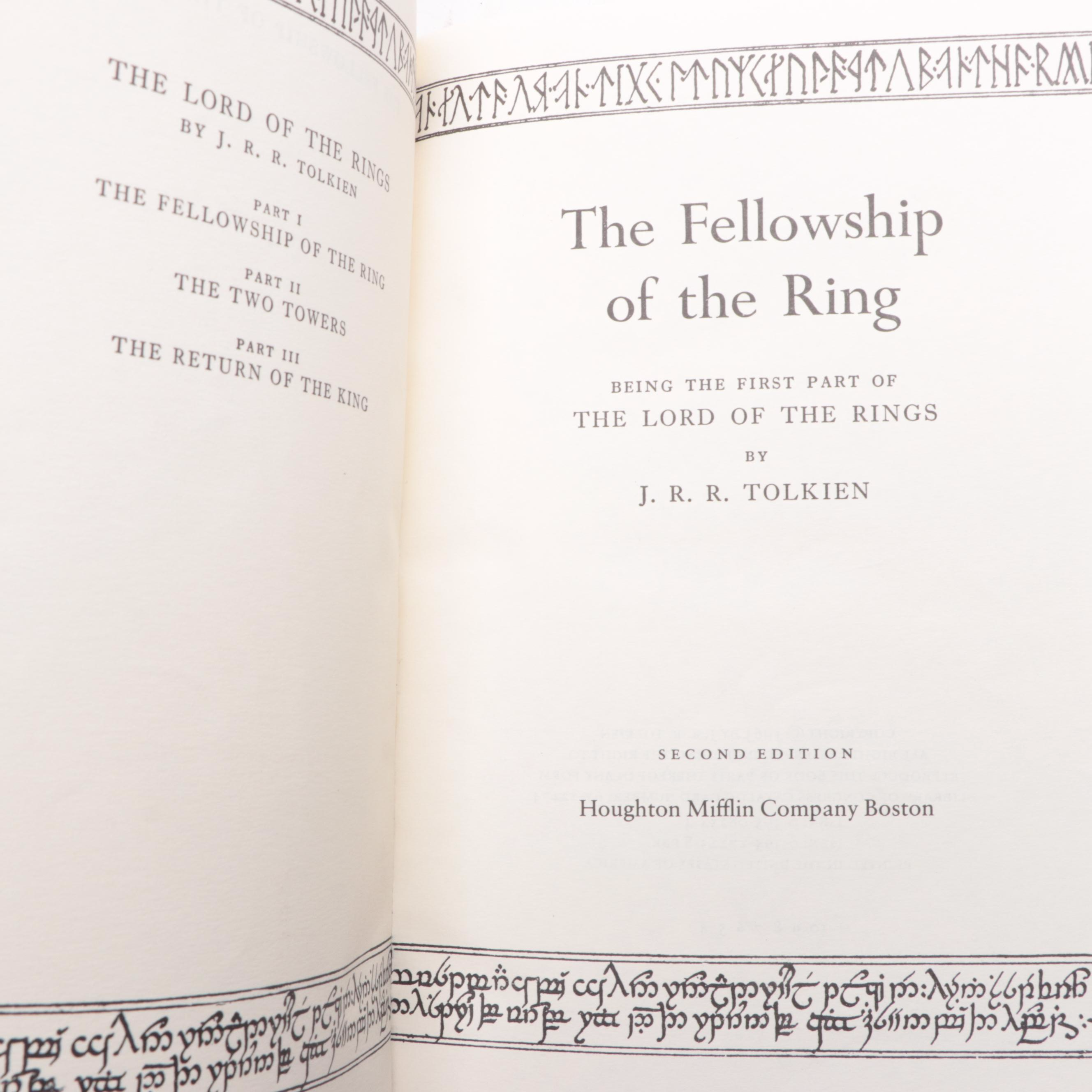 Second Edition "The Lord of the Rings" Box Set by J. R. R. Tolkien, circa 1978