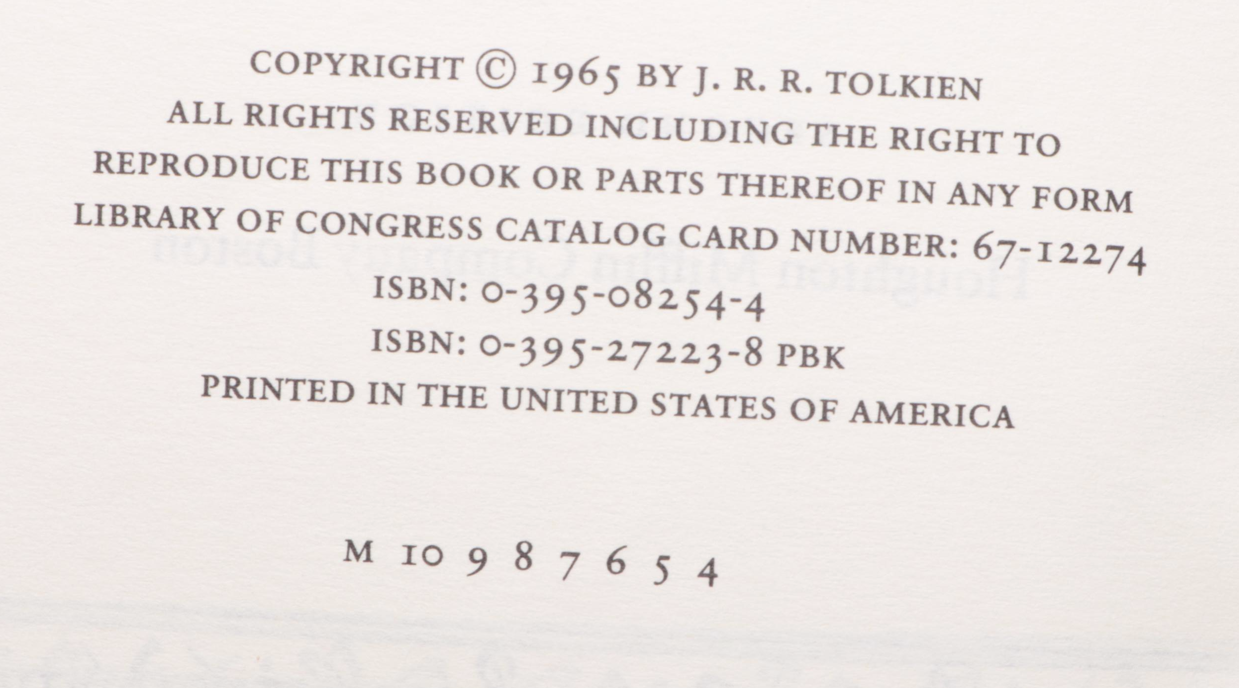 Second Edition "The Lord of the Rings" Box Set by J. R. R. Tolkien, circa 1978