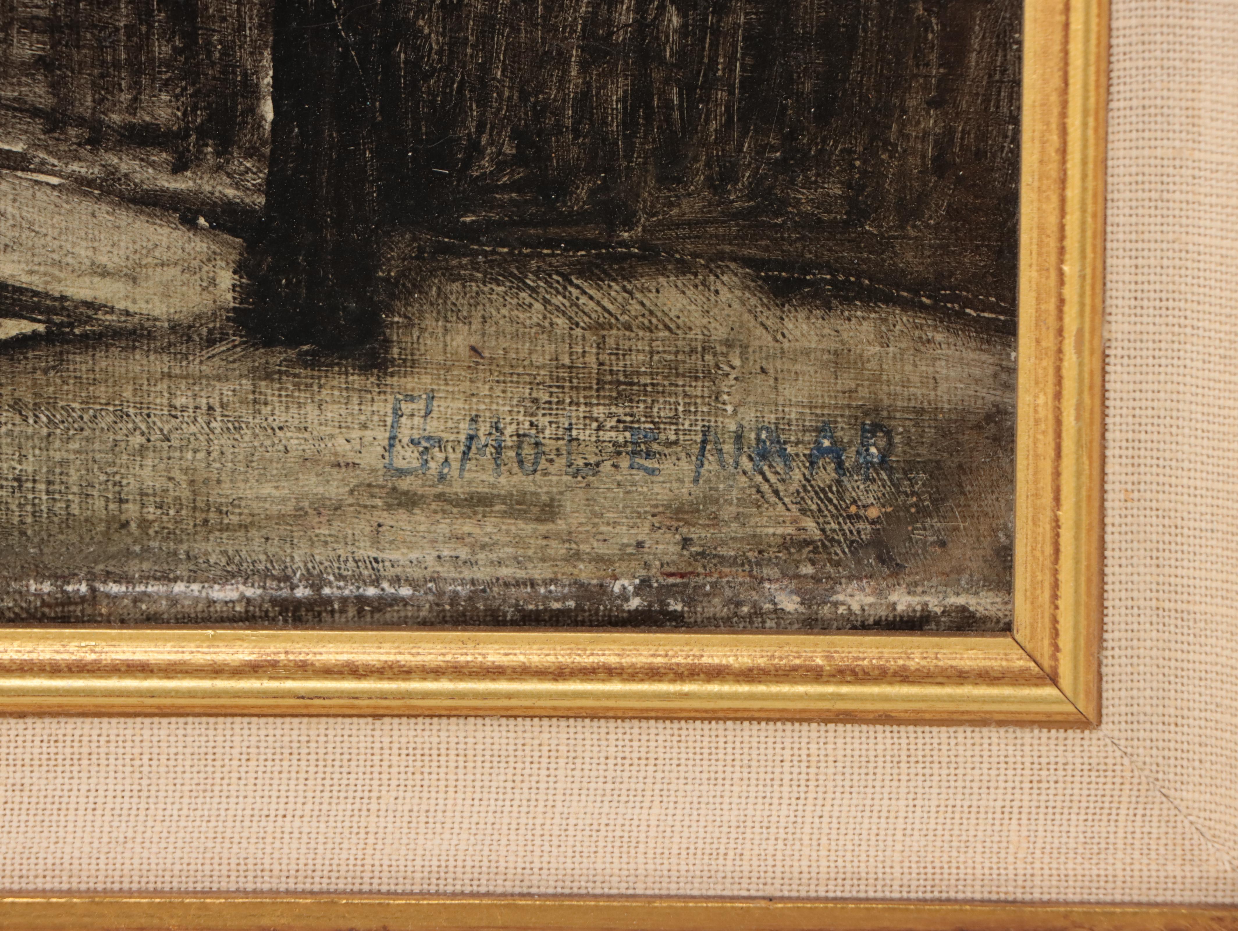 G. Molenaar Oil Painting "Amsterdam II," 1962