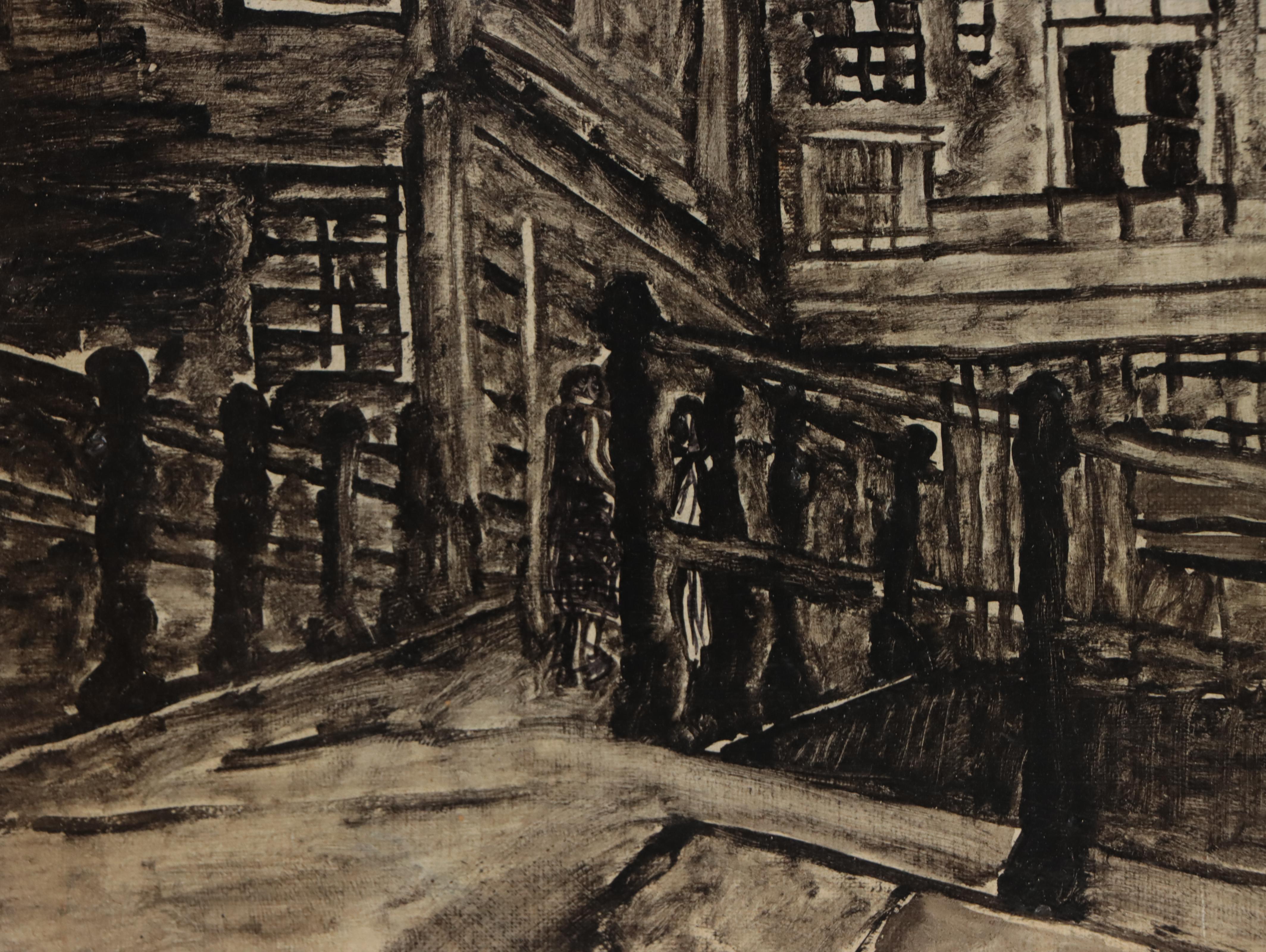 G. Molenaar Oil Painting "Amsterdam II," 1962