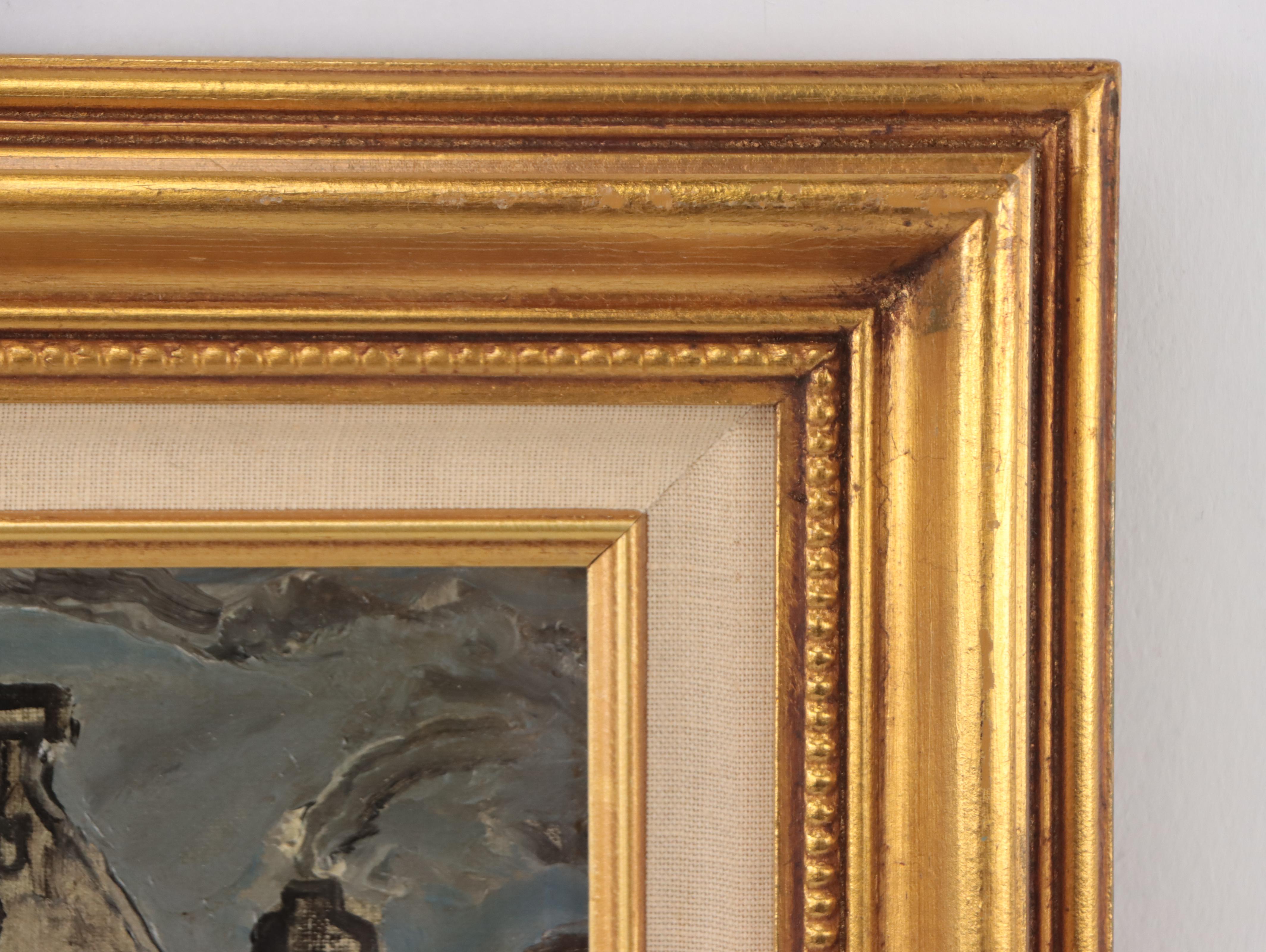 G. Molenaar Oil Painting "Amsterdam II," 1962