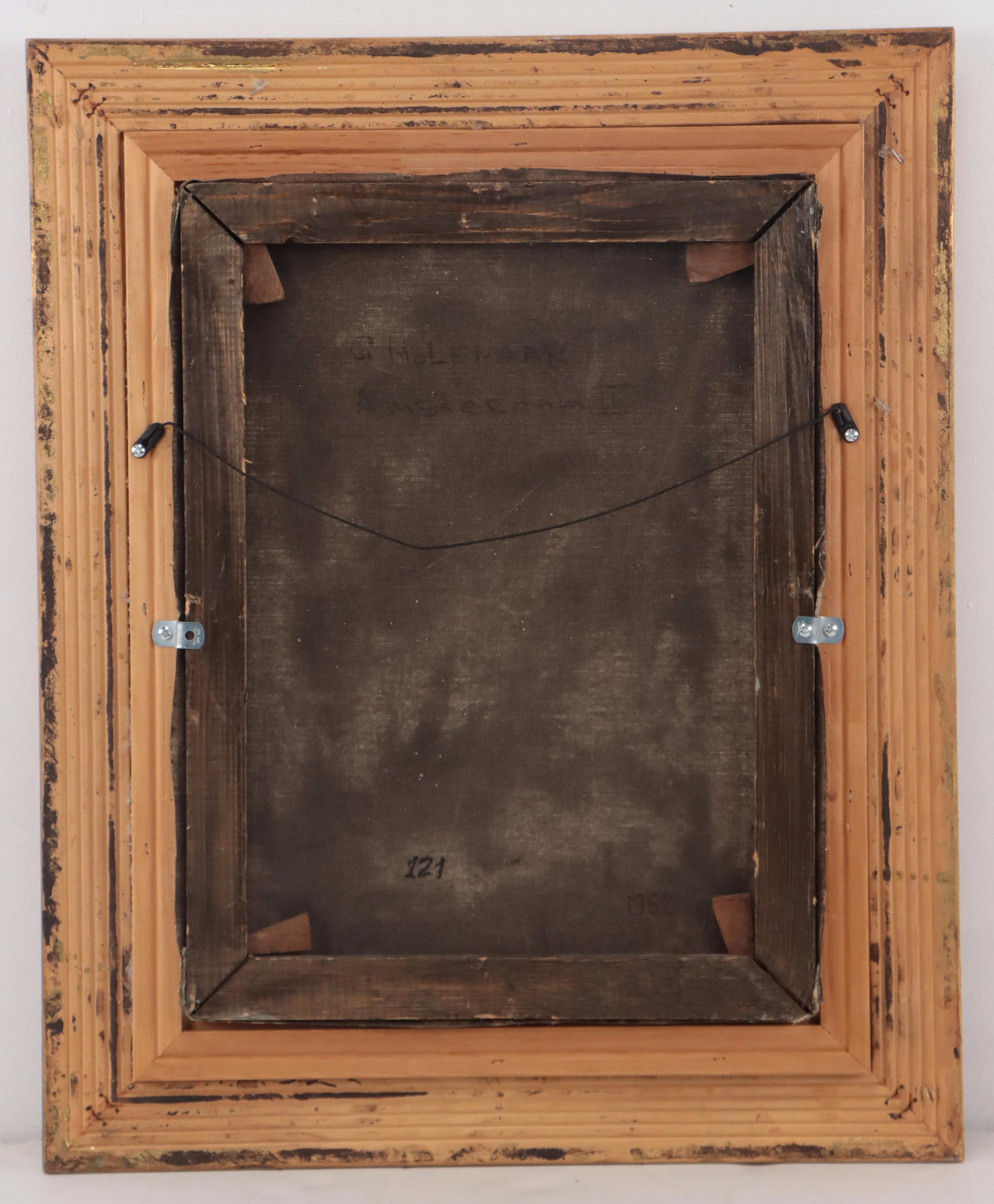 G. Molenaar Oil Painting "Amsterdam II," 1962