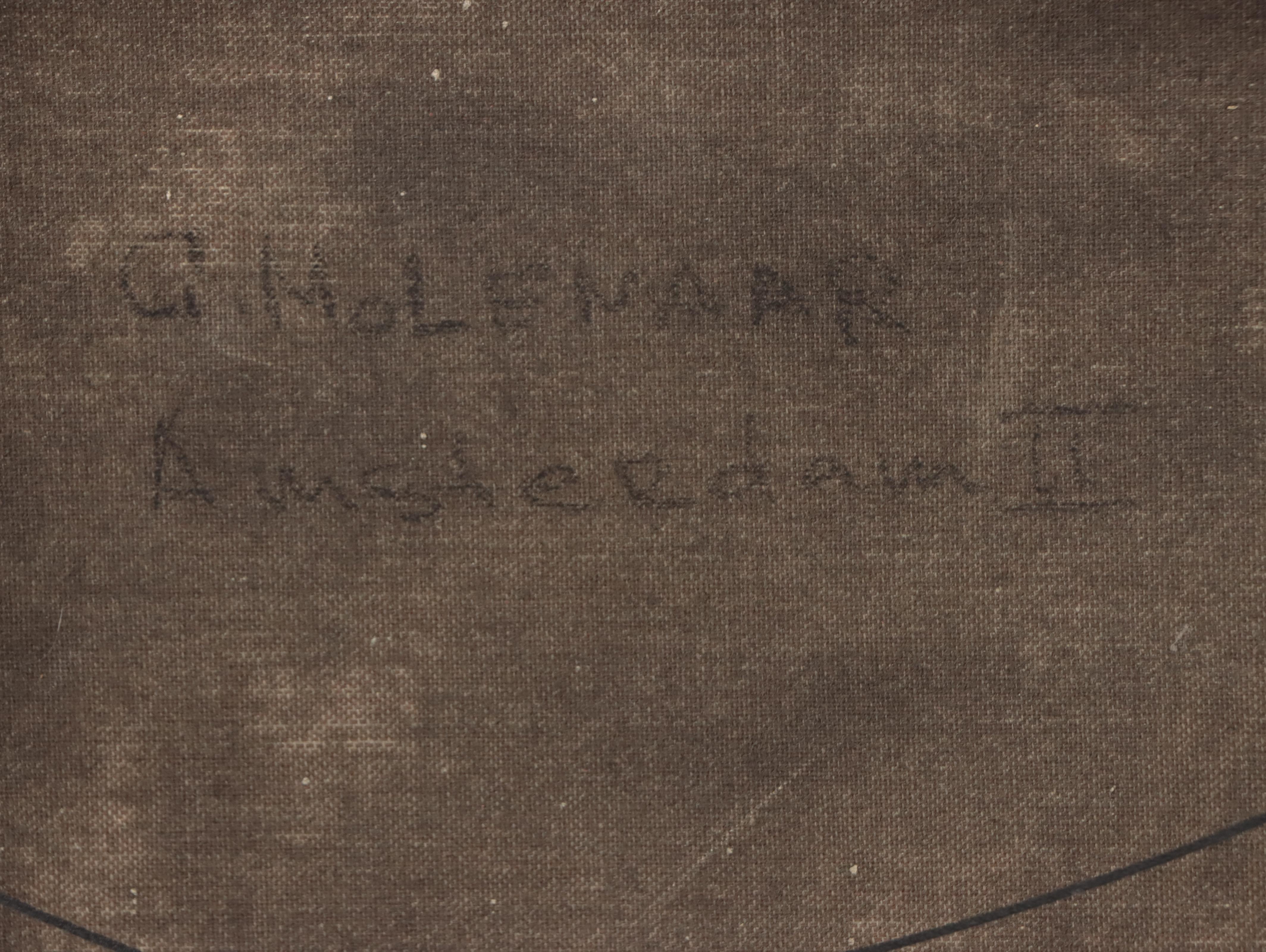 G. Molenaar Oil Painting "Amsterdam II," 1962