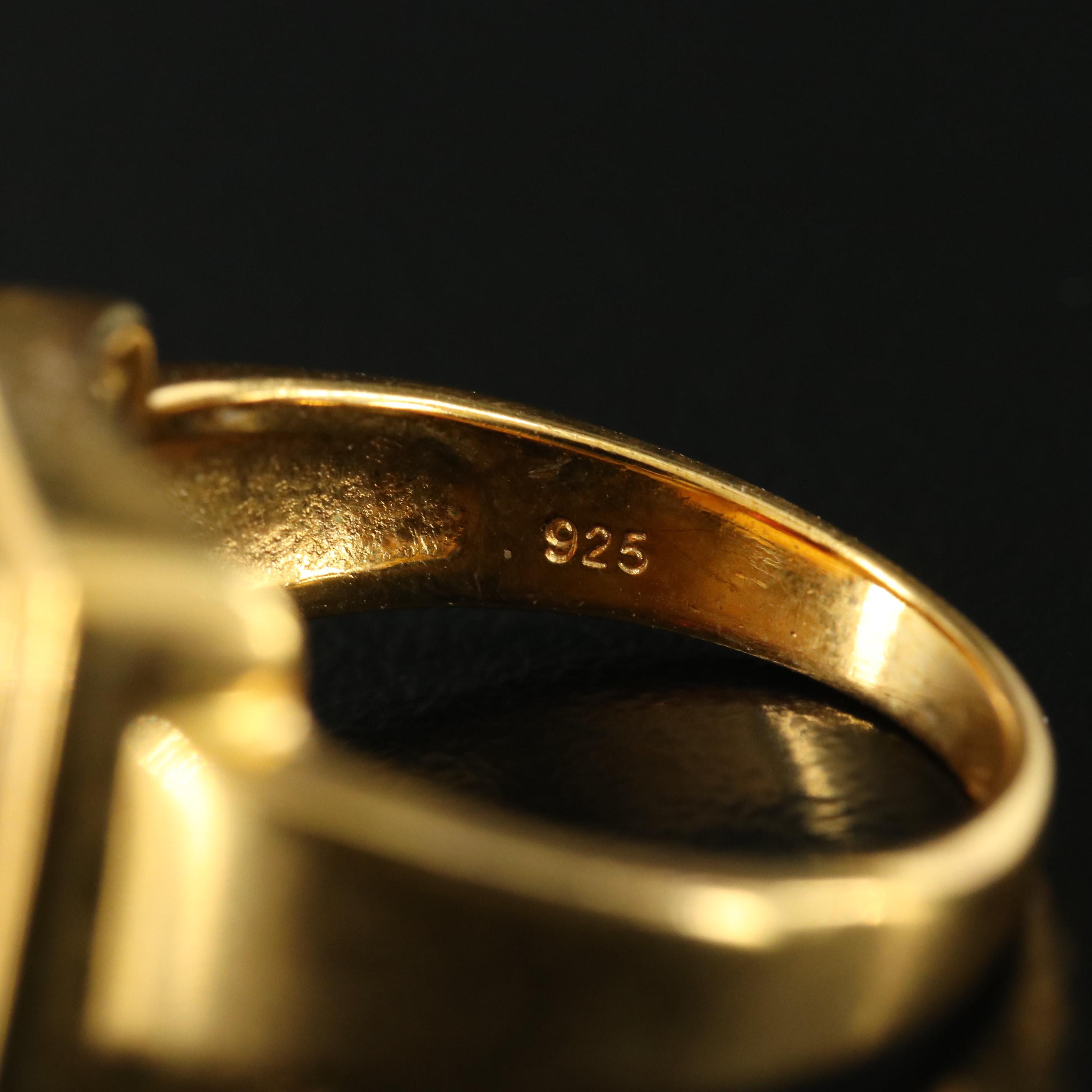 Sterling Garnet Square Ring