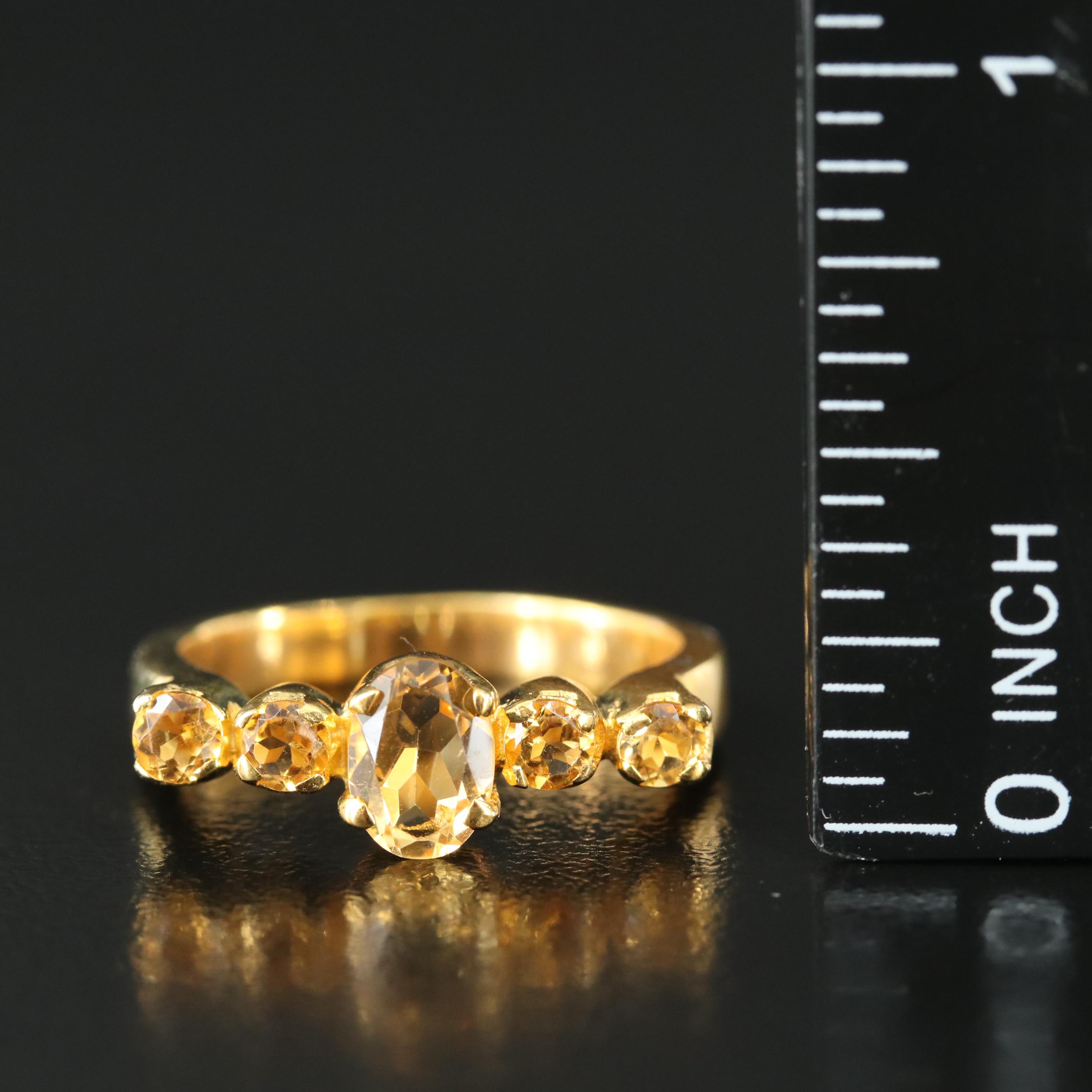 Sterling Citrine Ring