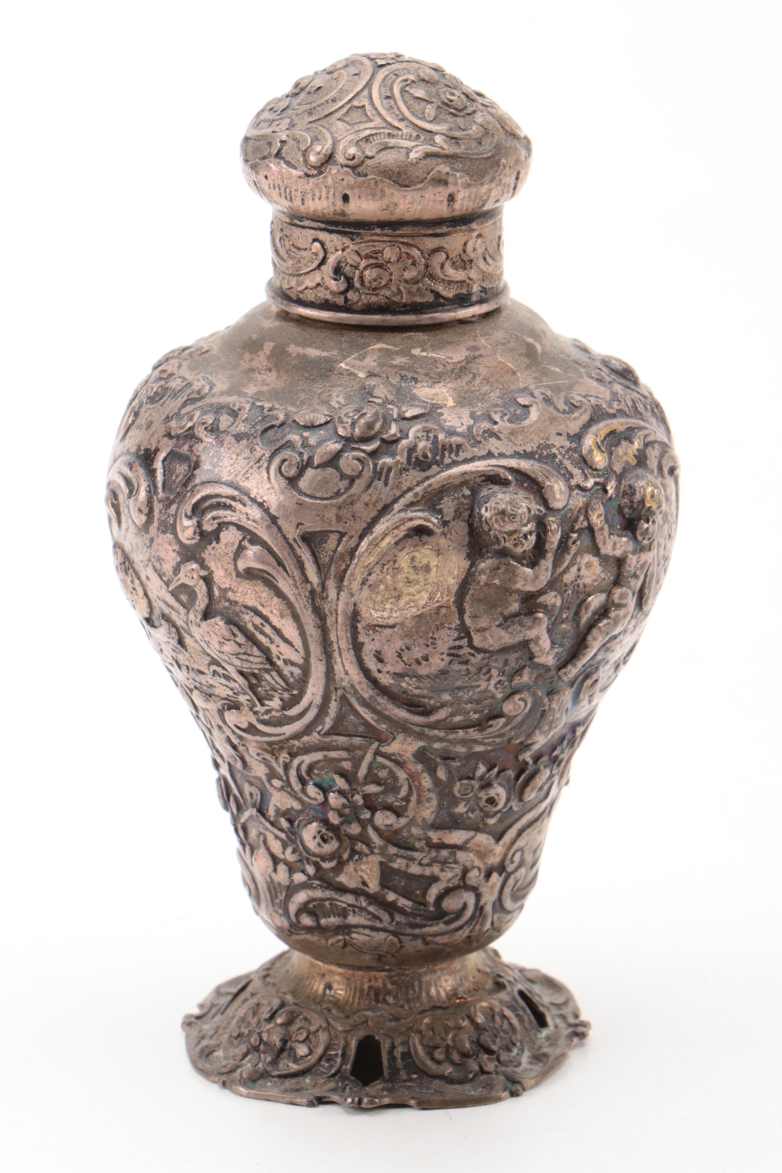 Egyptian 900 Silver Bottle with Silver Filigree Collection