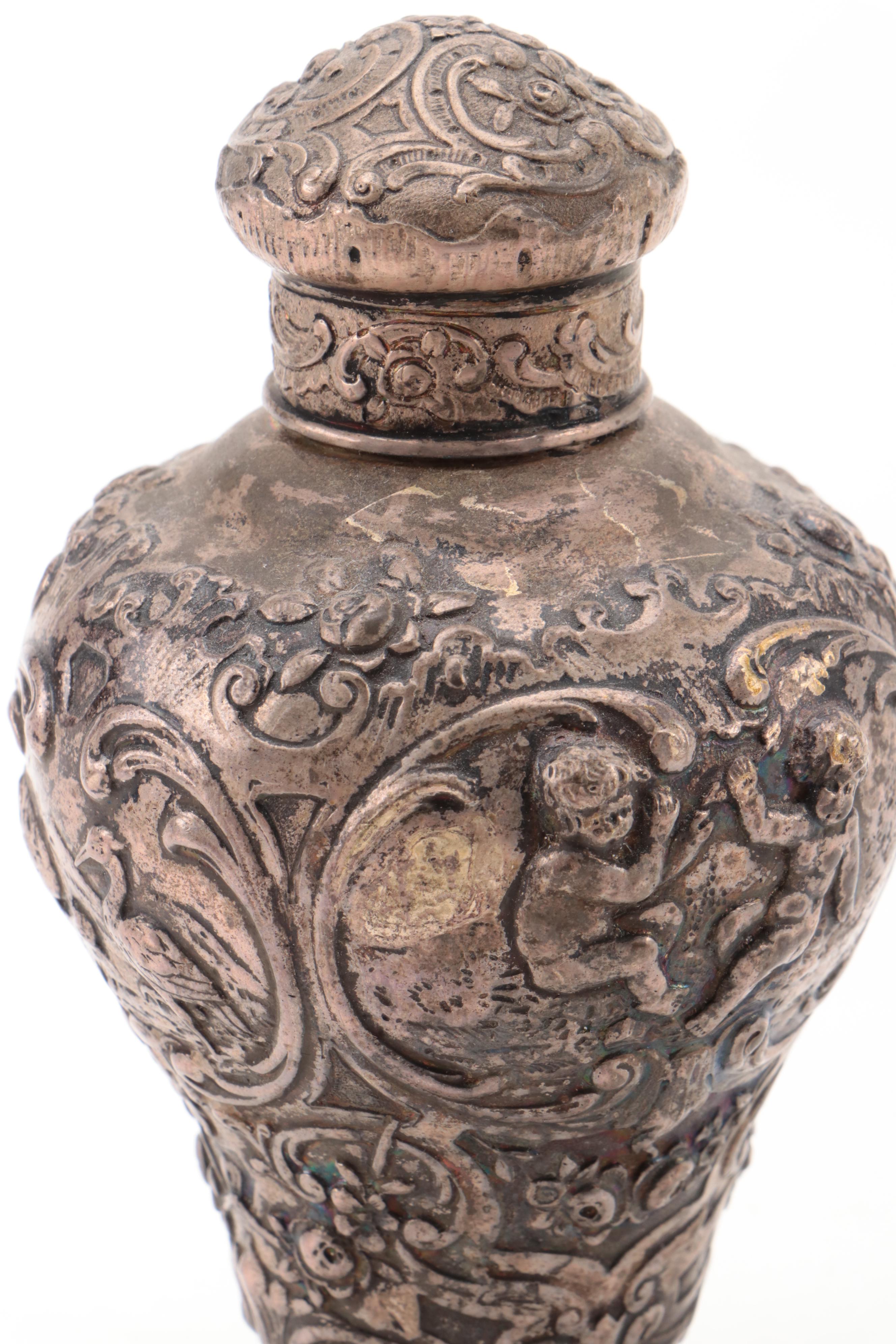 Egyptian 900 Silver Bottle with Silver Filigree Collection