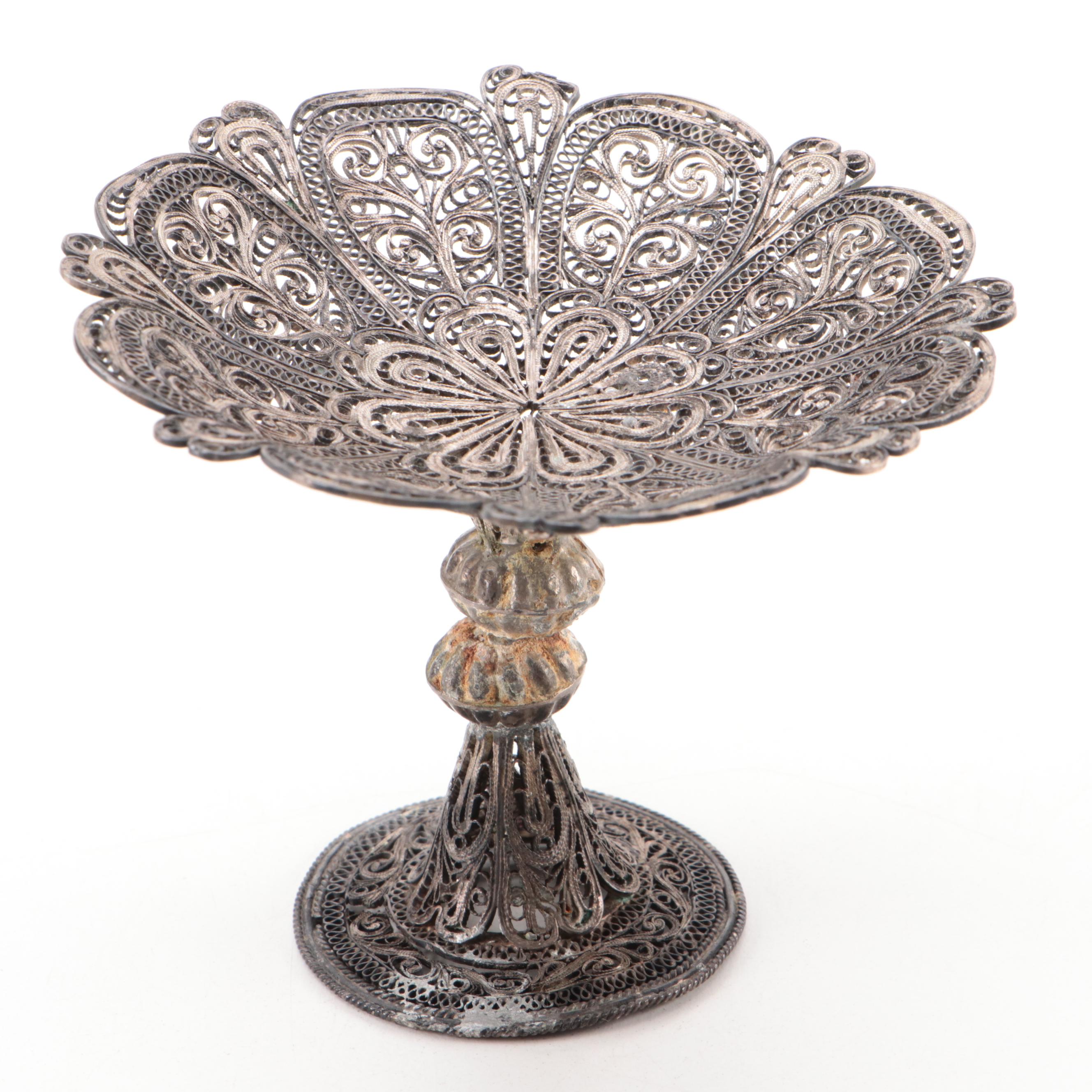 Egyptian 900 Silver Bottle with Silver Filigree Collection