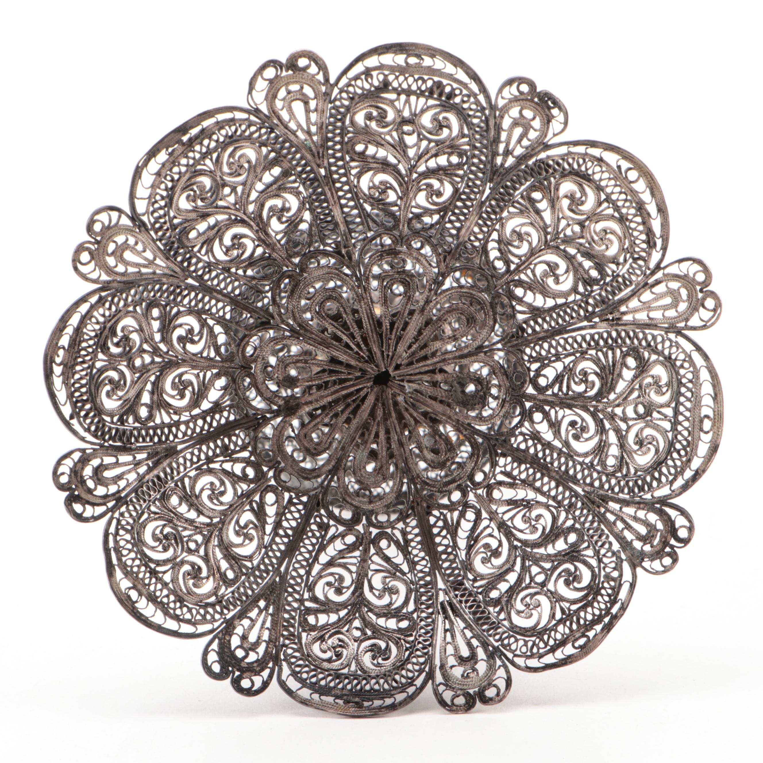 Egyptian 900 Silver Bottle with Silver Filigree Collection