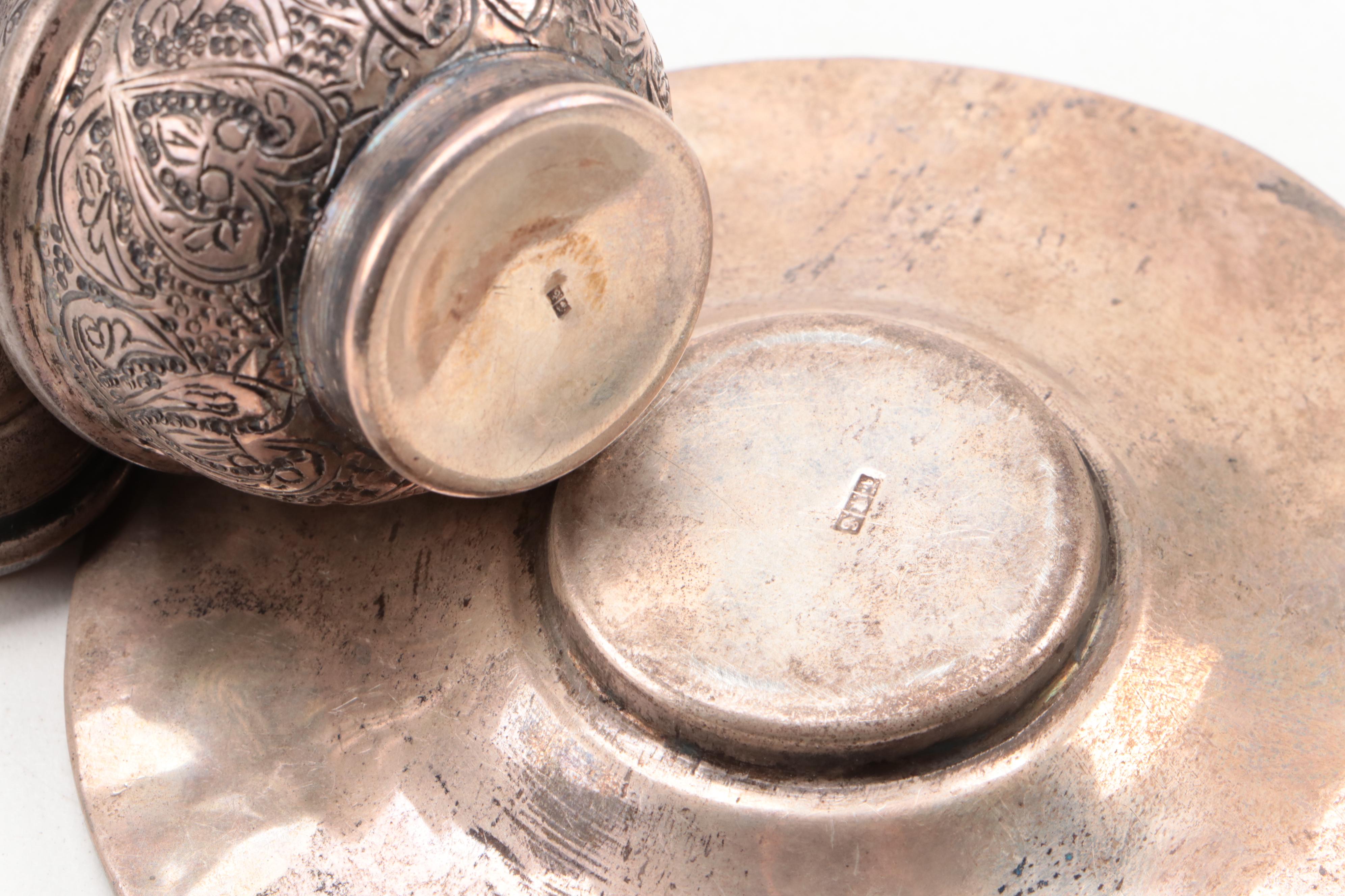 Egyptian 900 Silver Bottle with Silver Filigree Collection