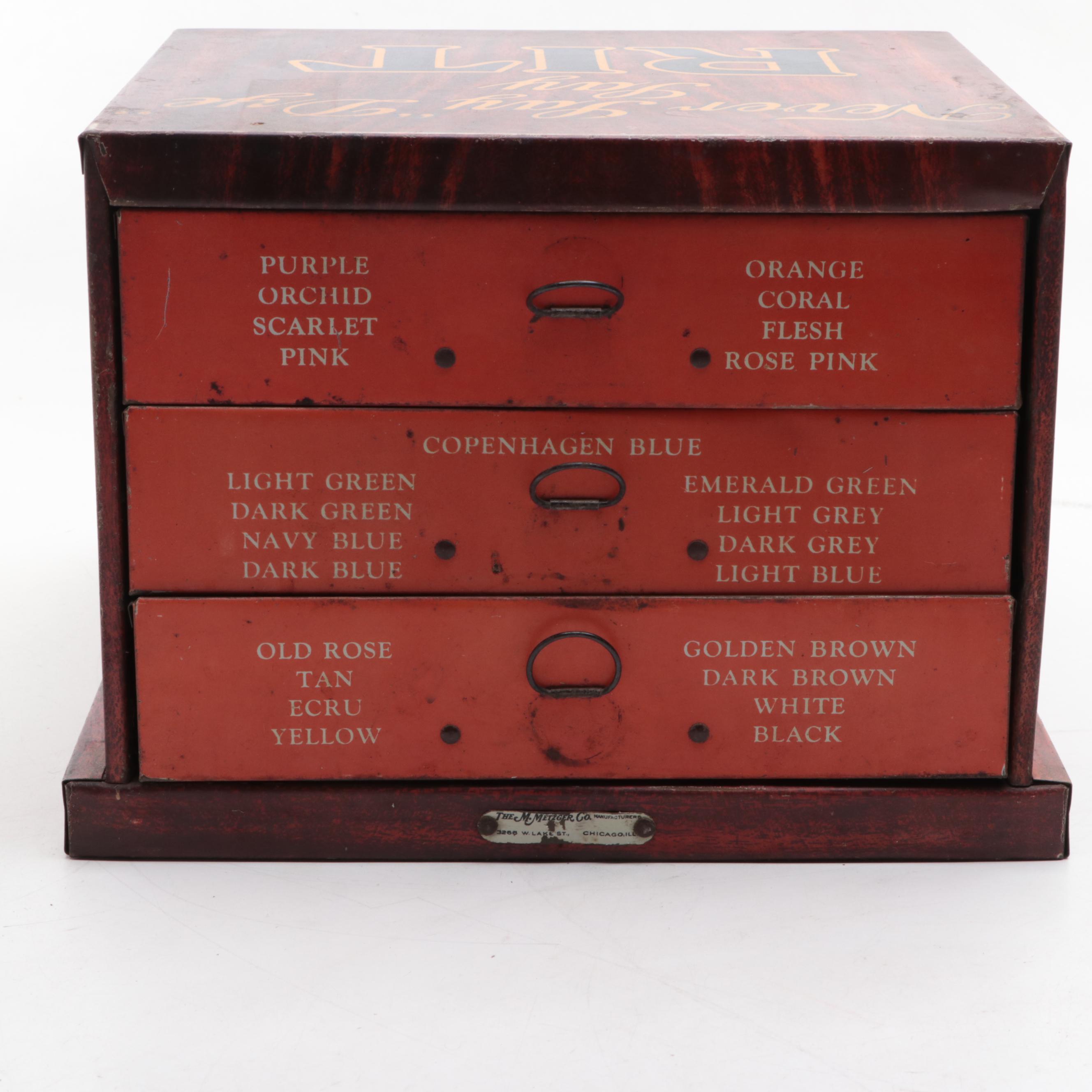 Rit Fabric Dye Advertising Store Display Cabinet, Early 20th Century