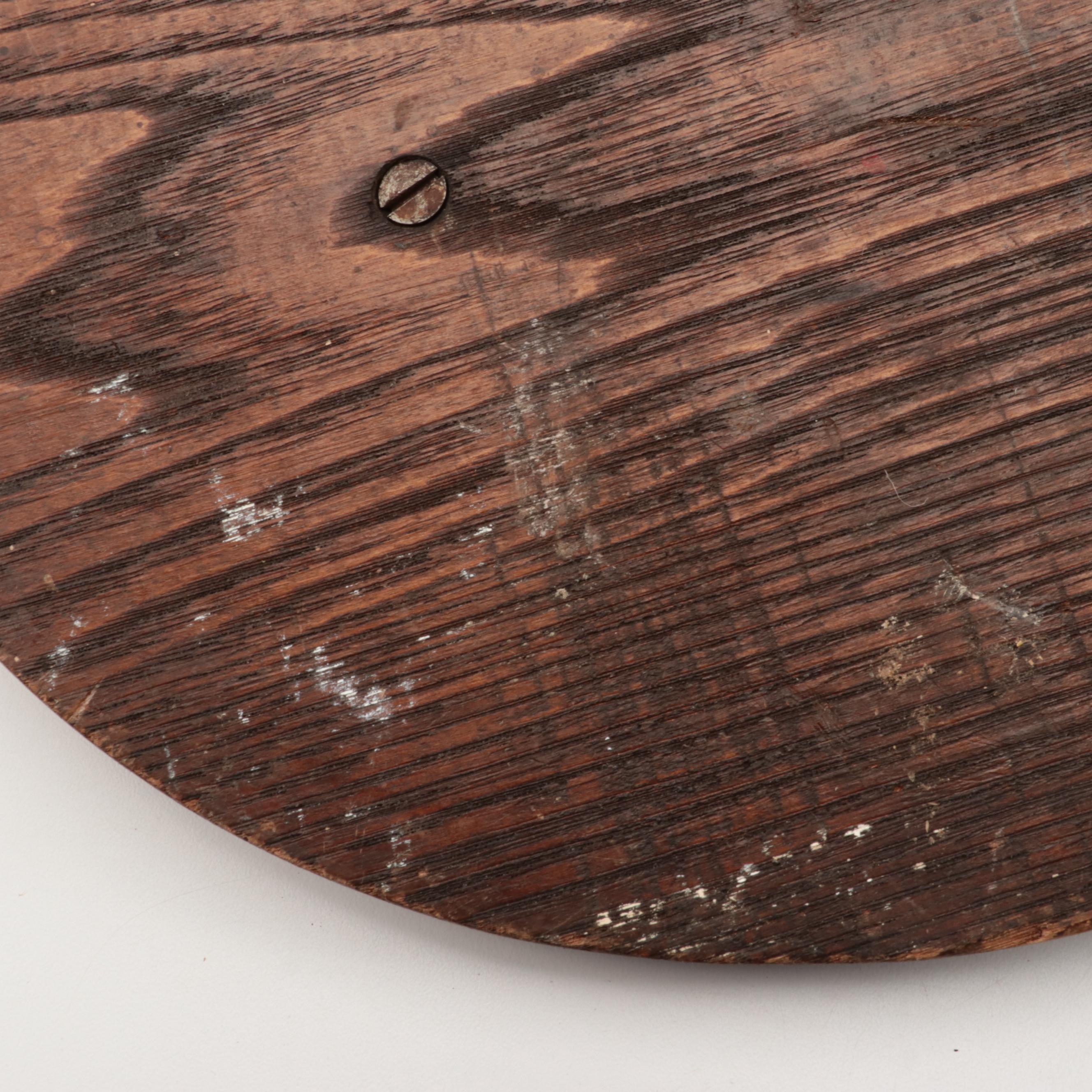 Cast Spelter John Quincy Adams Silhouette on Oak Plaque, Mid to Late 20th C.