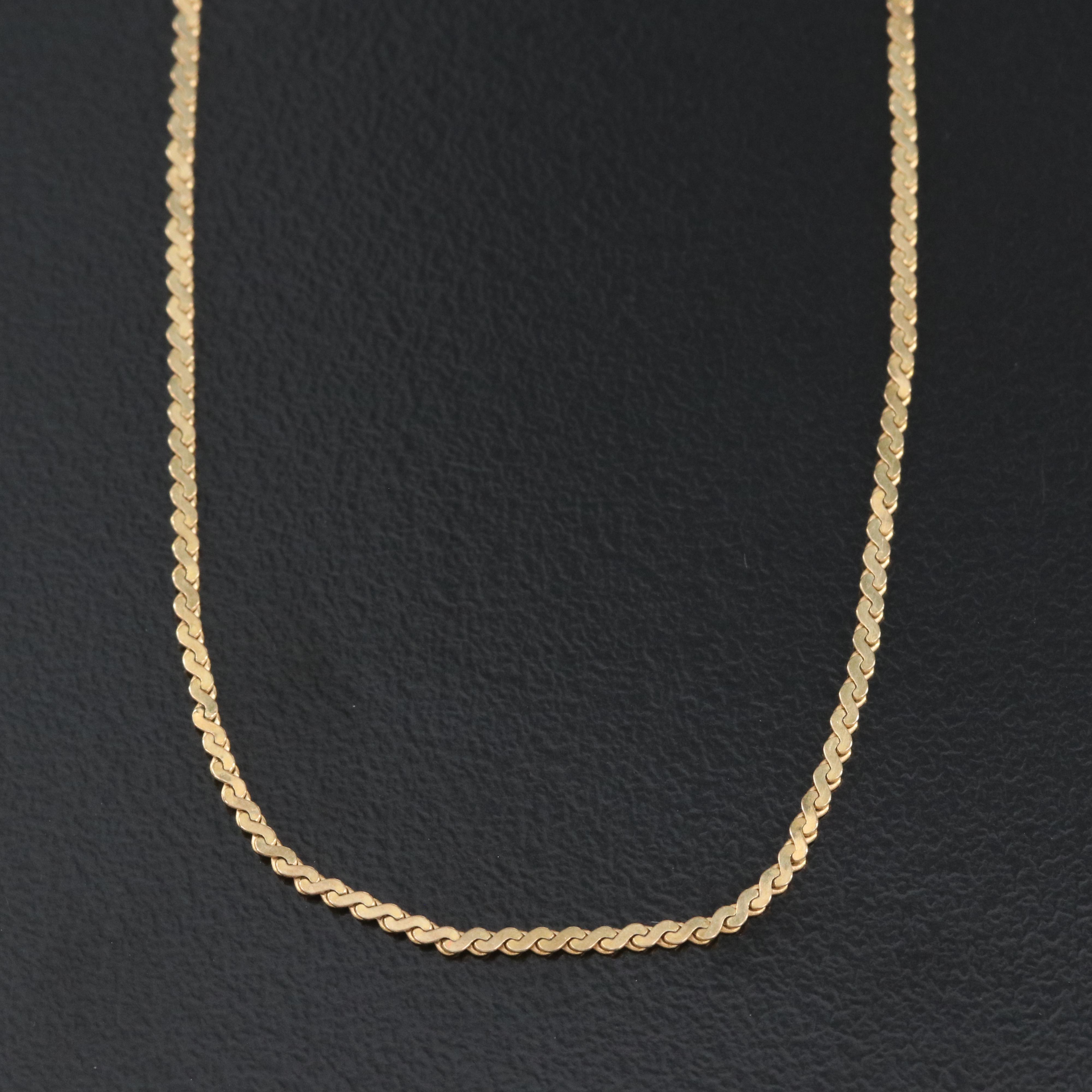 14K Gold S Link Chain Necklace