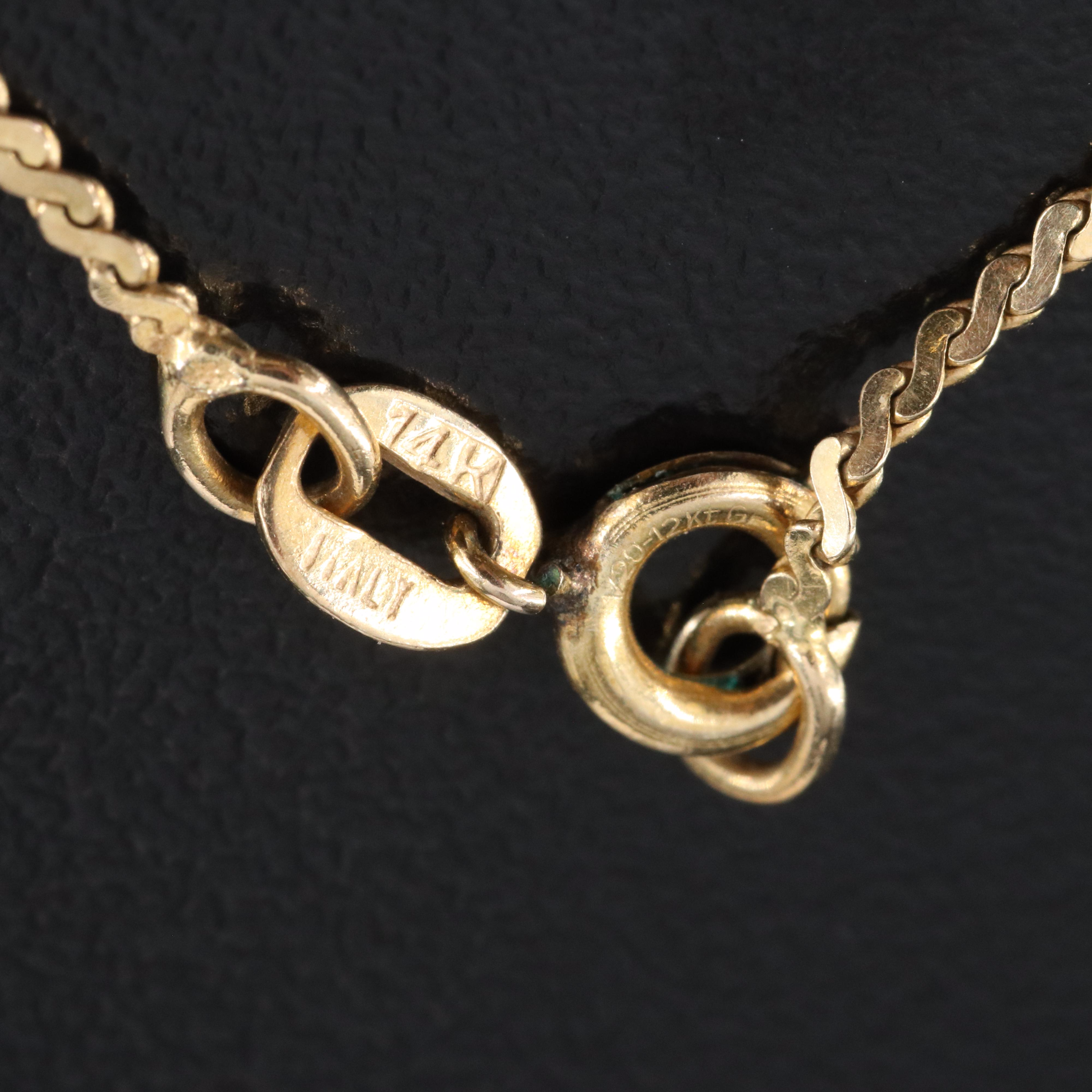 14K Gold S Link Chain Necklace