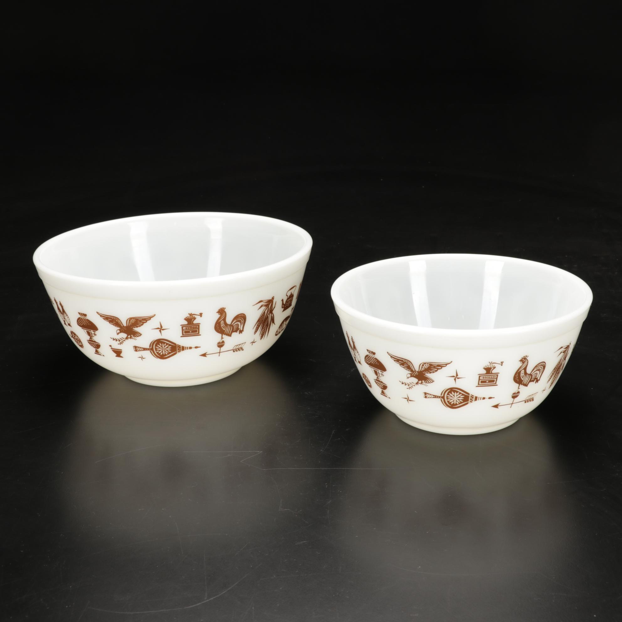 Tiffin Glassware with Pyrex "Golden Hearts" and "Early American" Bakeware