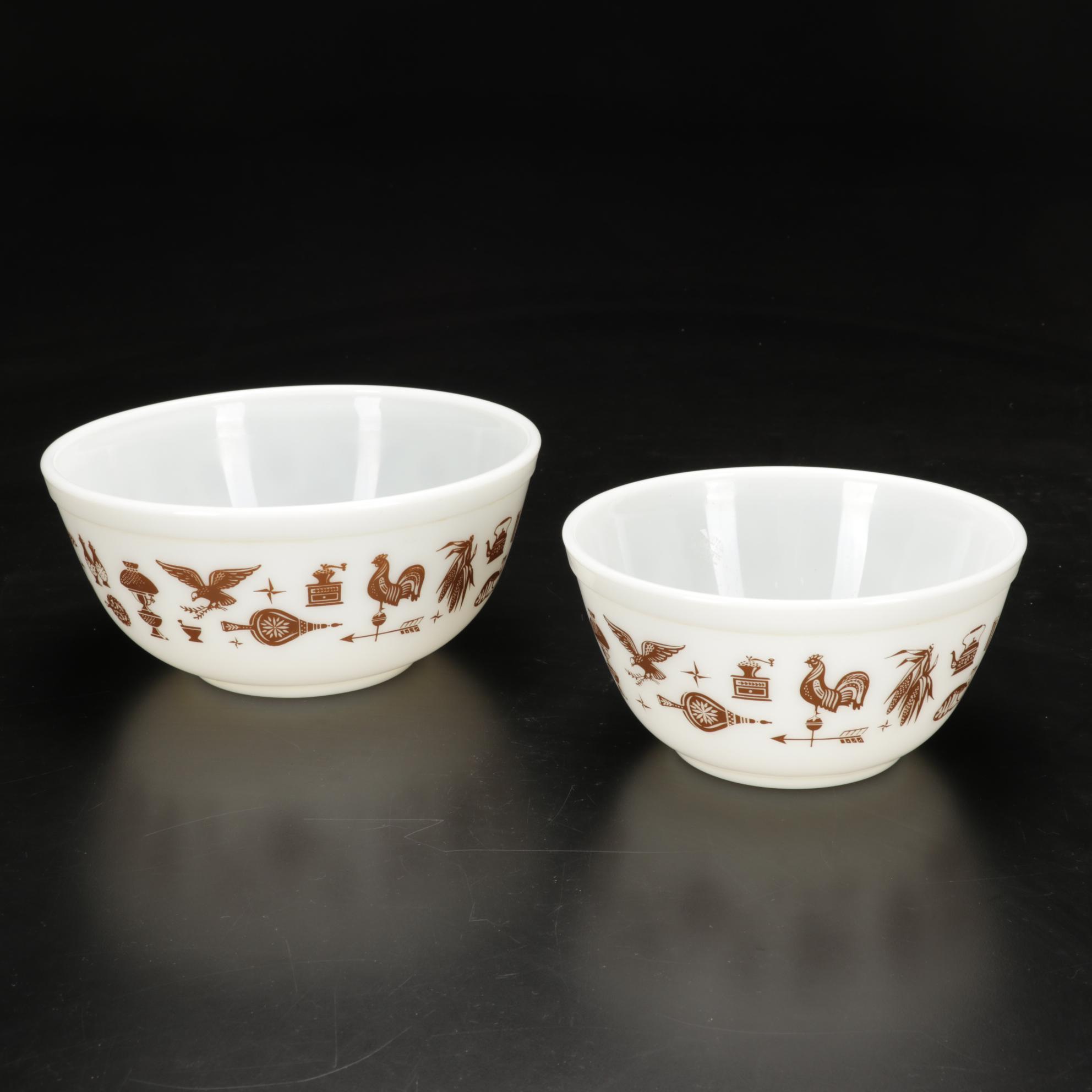 Tiffin Glassware with Pyrex "Golden Hearts" and "Early American" Bakeware