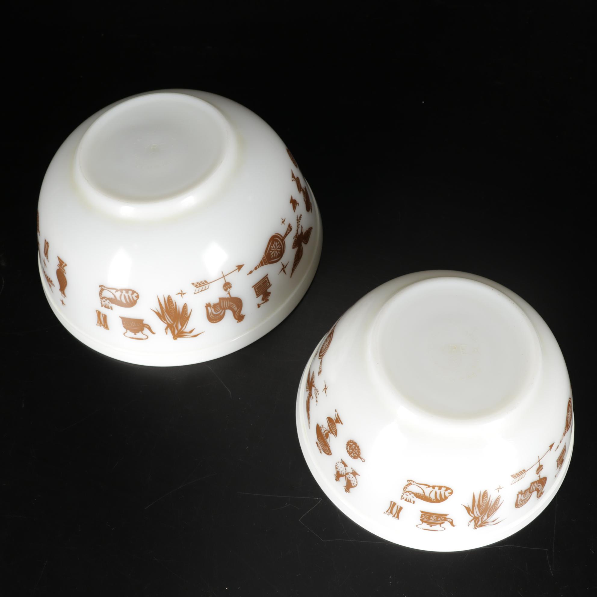 Tiffin Glassware with Pyrex "Golden Hearts" and "Early American" Bakeware