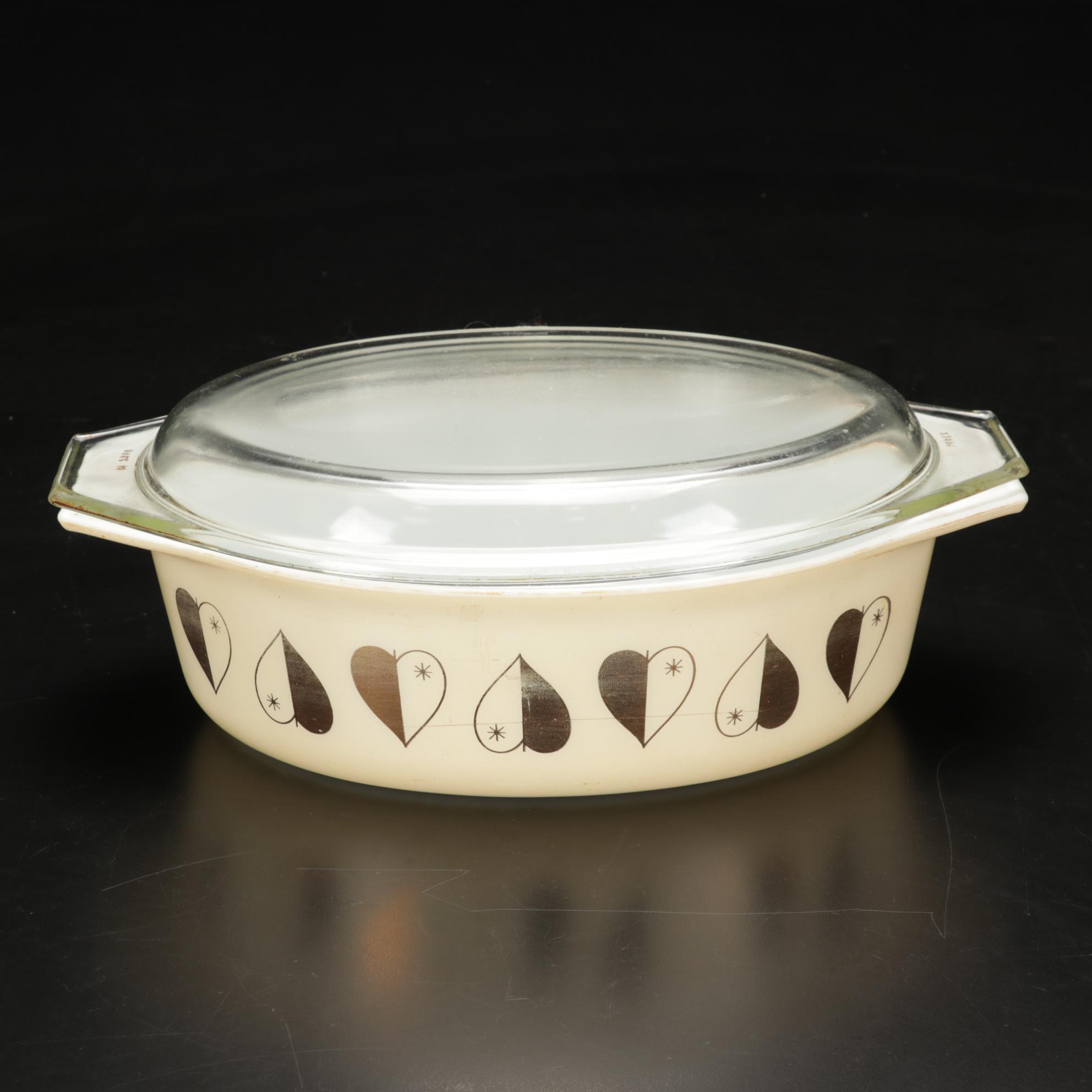 Tiffin Glassware with Pyrex "Golden Hearts" and "Early American" Bakeware