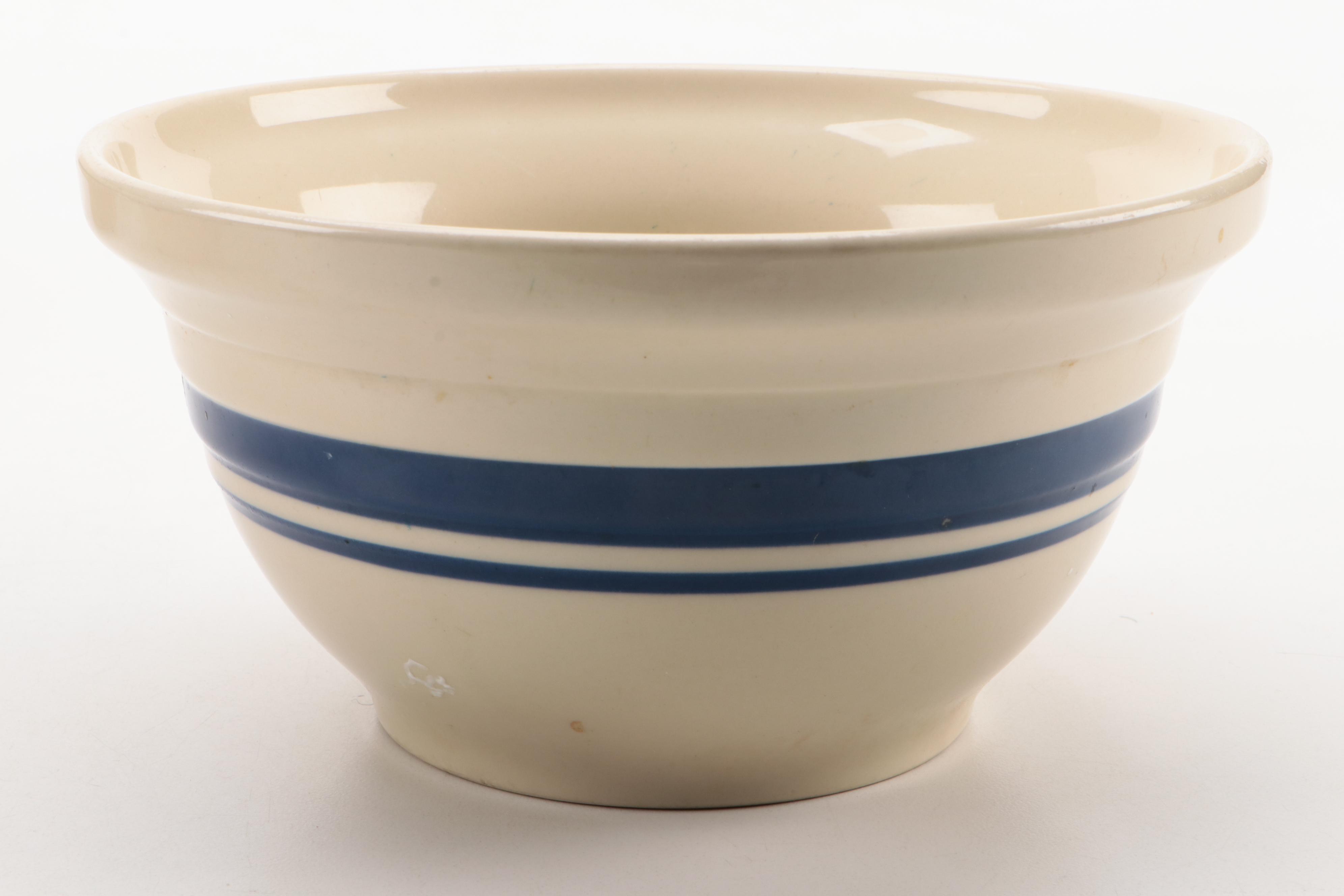 Friendship Pottery Stoneware Mixing Bowls, Late 20th Century