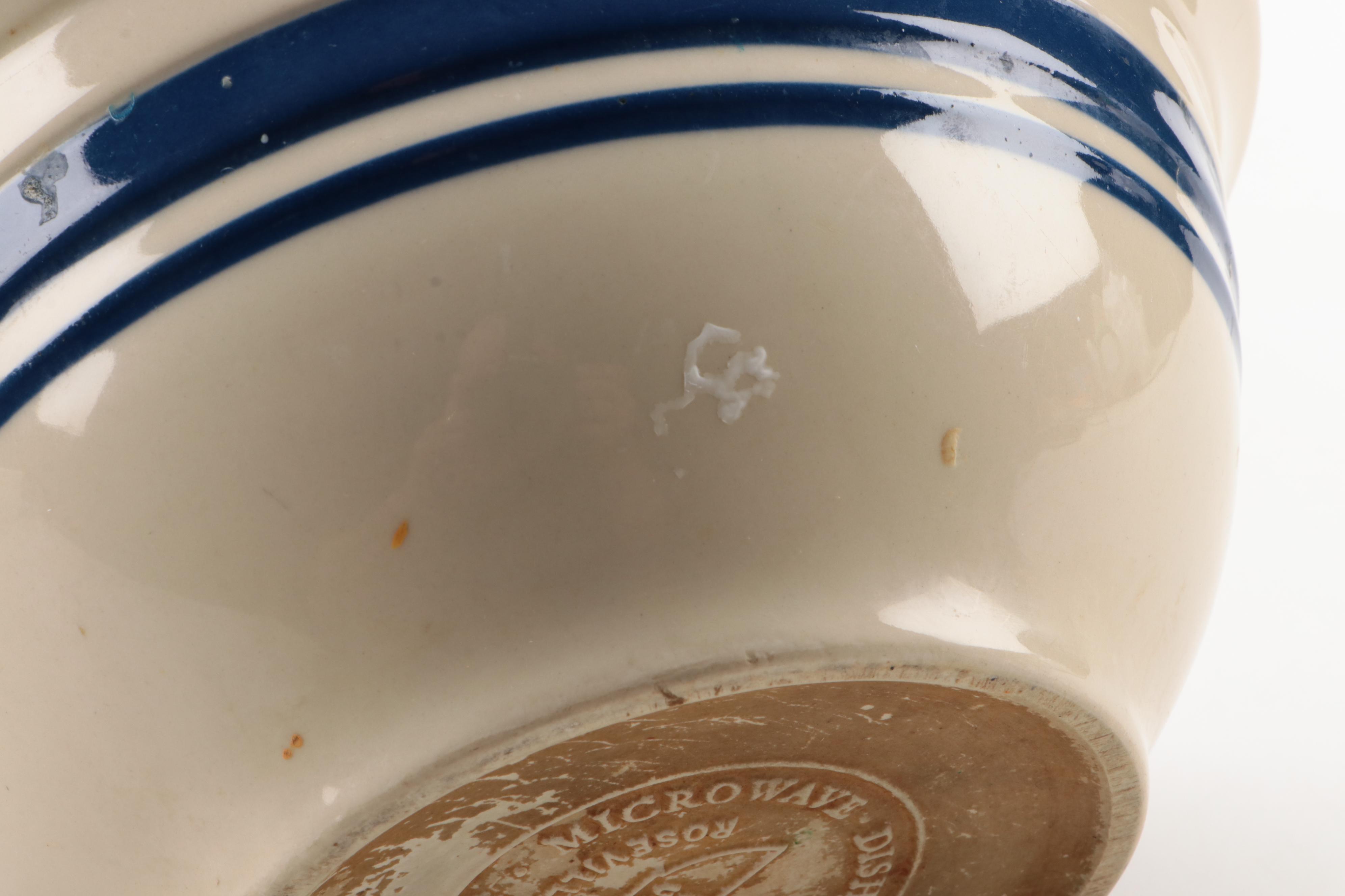 Friendship Pottery Stoneware Mixing Bowls, Late 20th Century