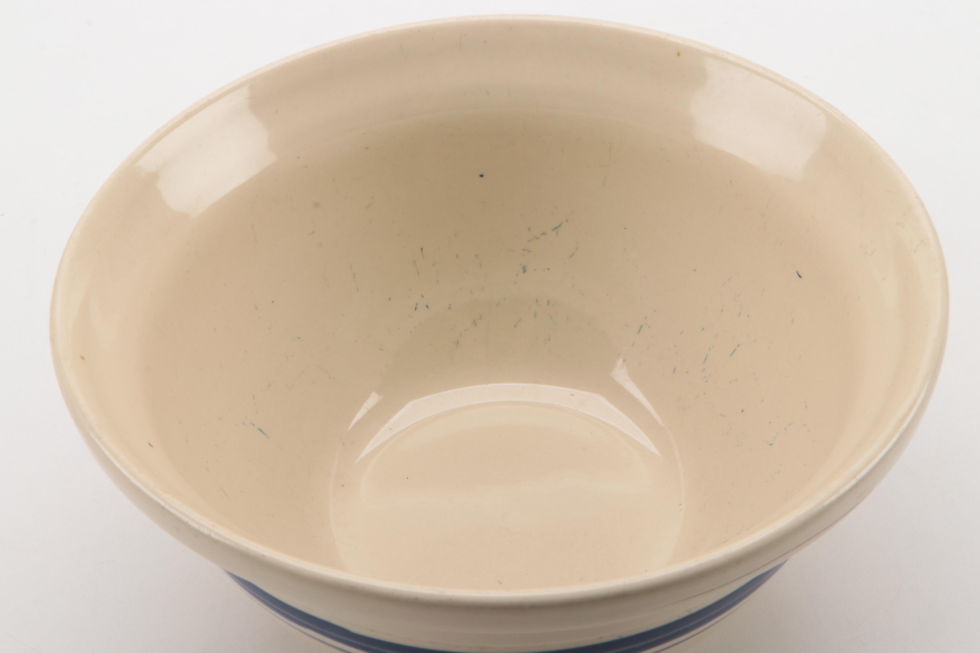 Friendship Pottery Stoneware Mixing Bowls, Late 20th Century