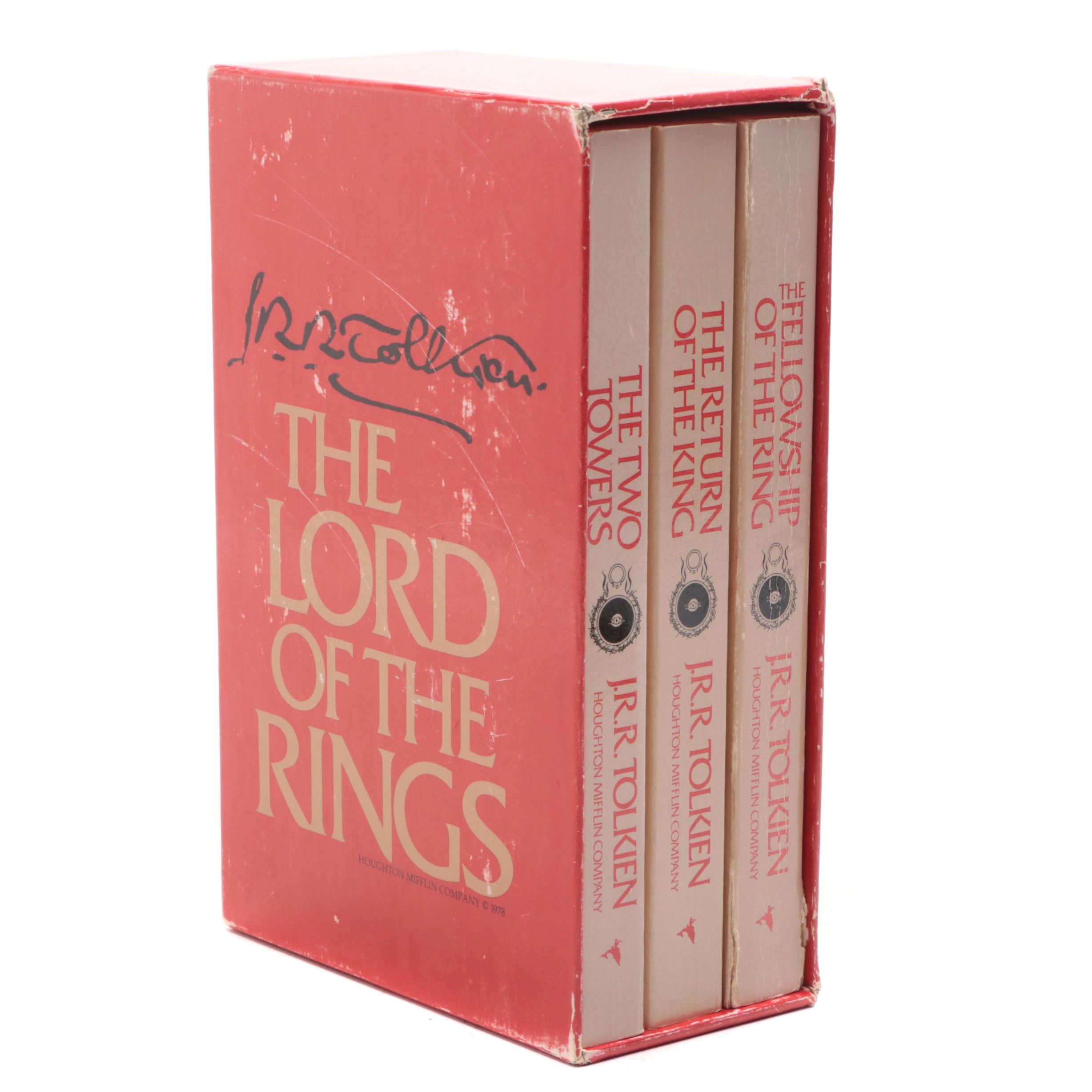 Second Edition "The Lord of the Rings" Box Set by J. R. R. Tolkien, circa 1978