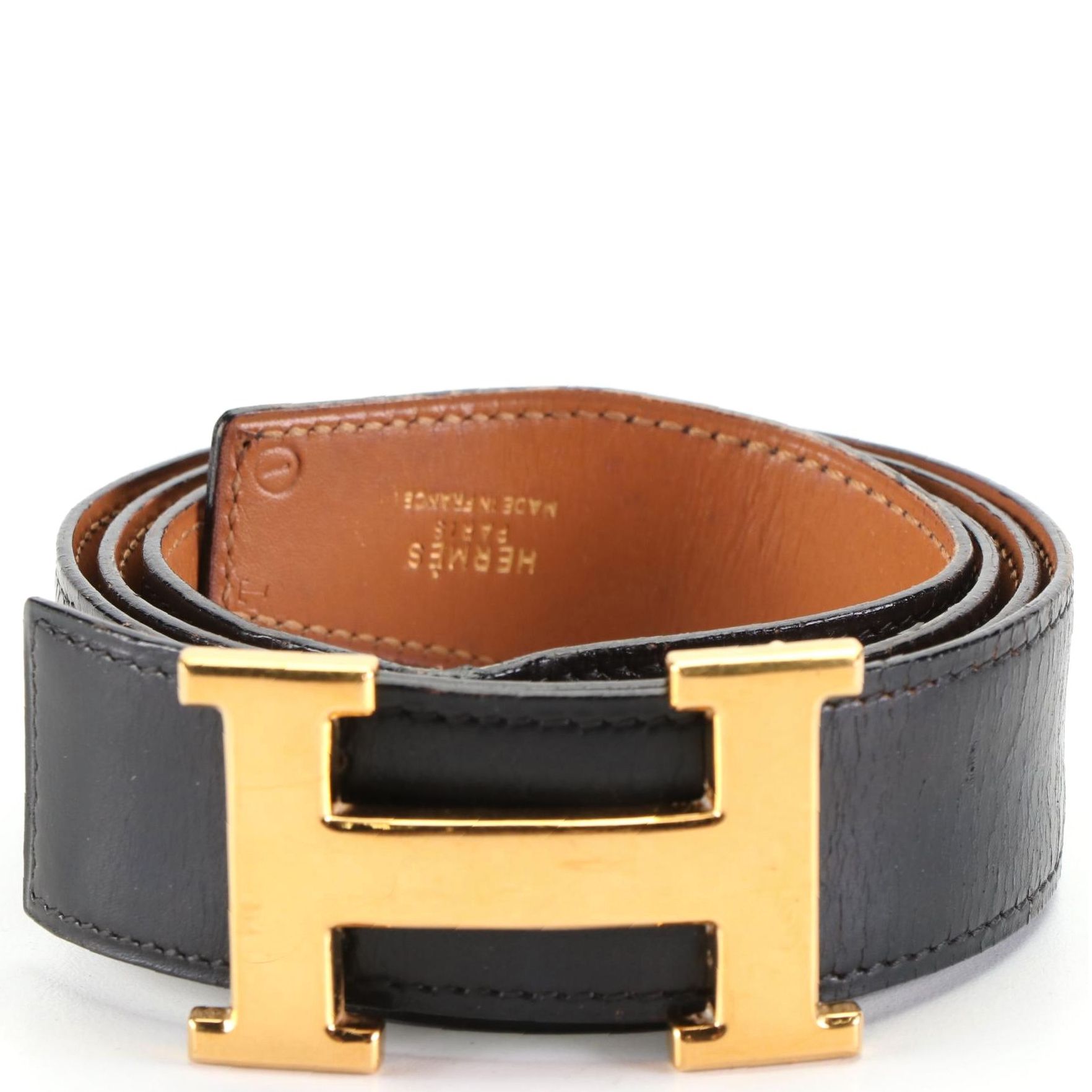 Hermès Leather Reversible Belt