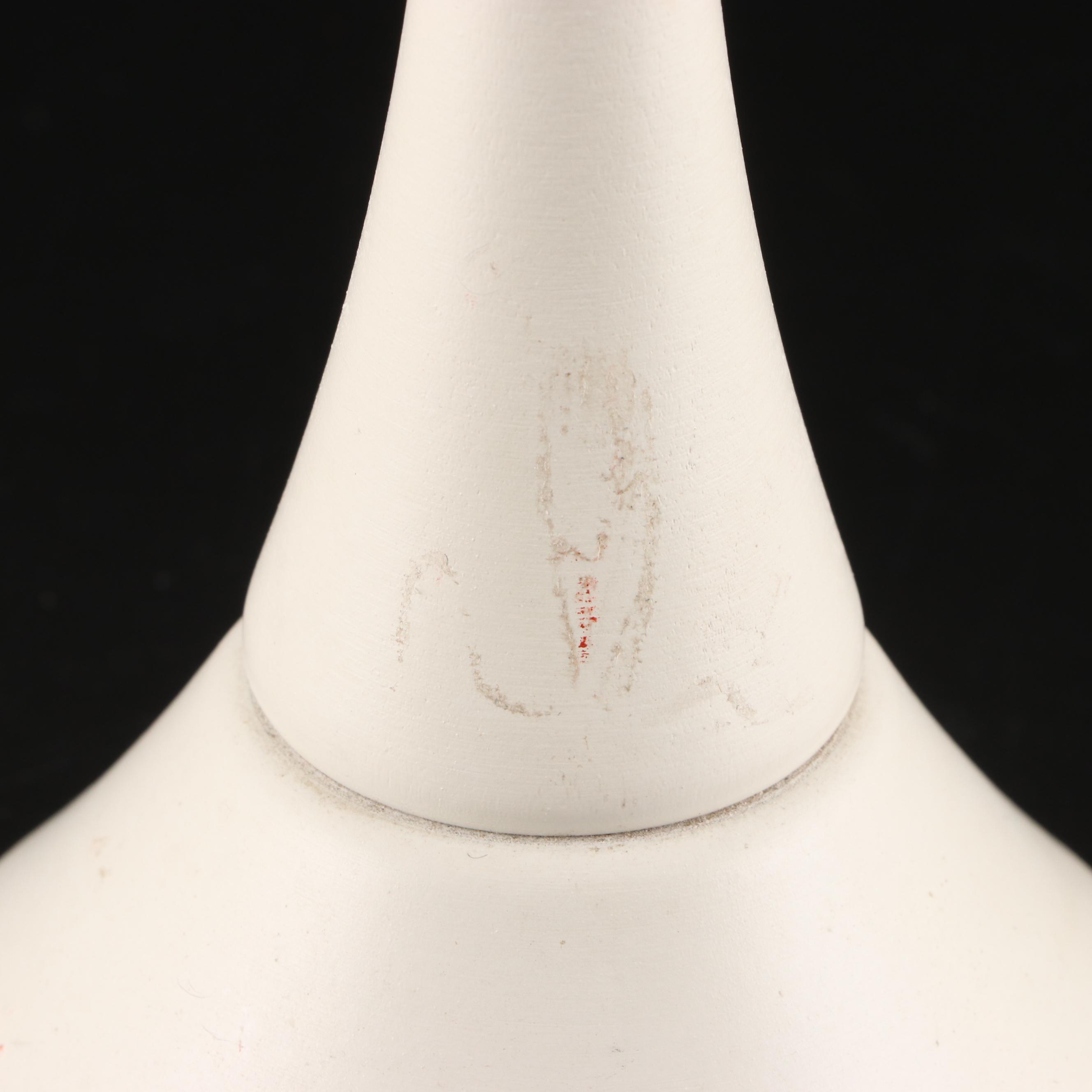 Aarikka Nordic Modern White Painted Wood Candlesticks