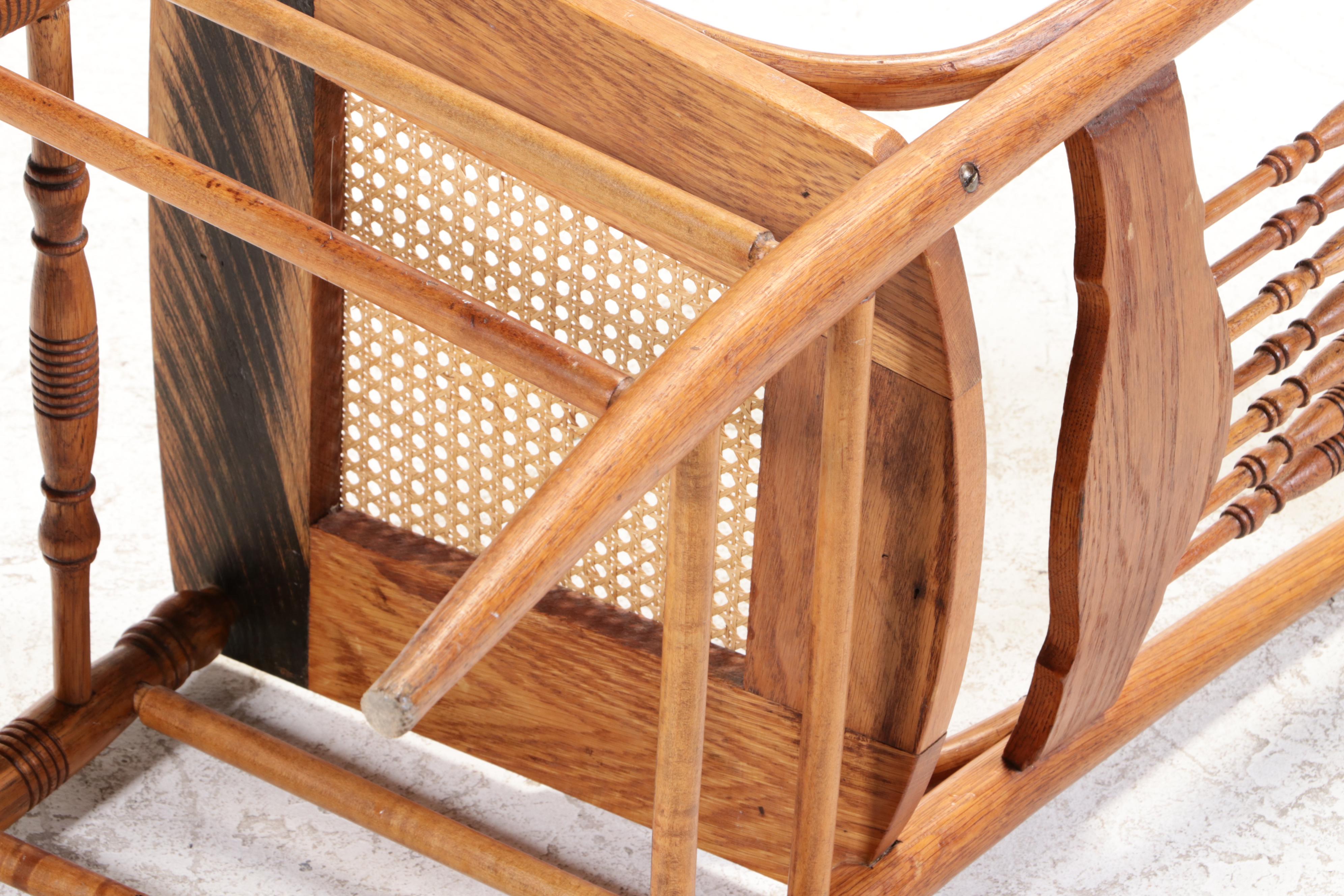 Wooden Spinet Desk with Late Victorian Side Chair