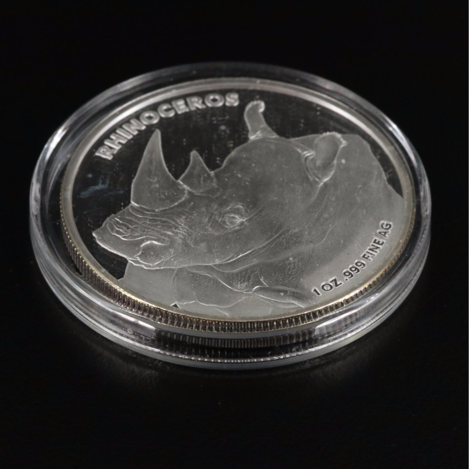 San Diego Zoo Rhinoceros 1-Oz. Fine Silver Round