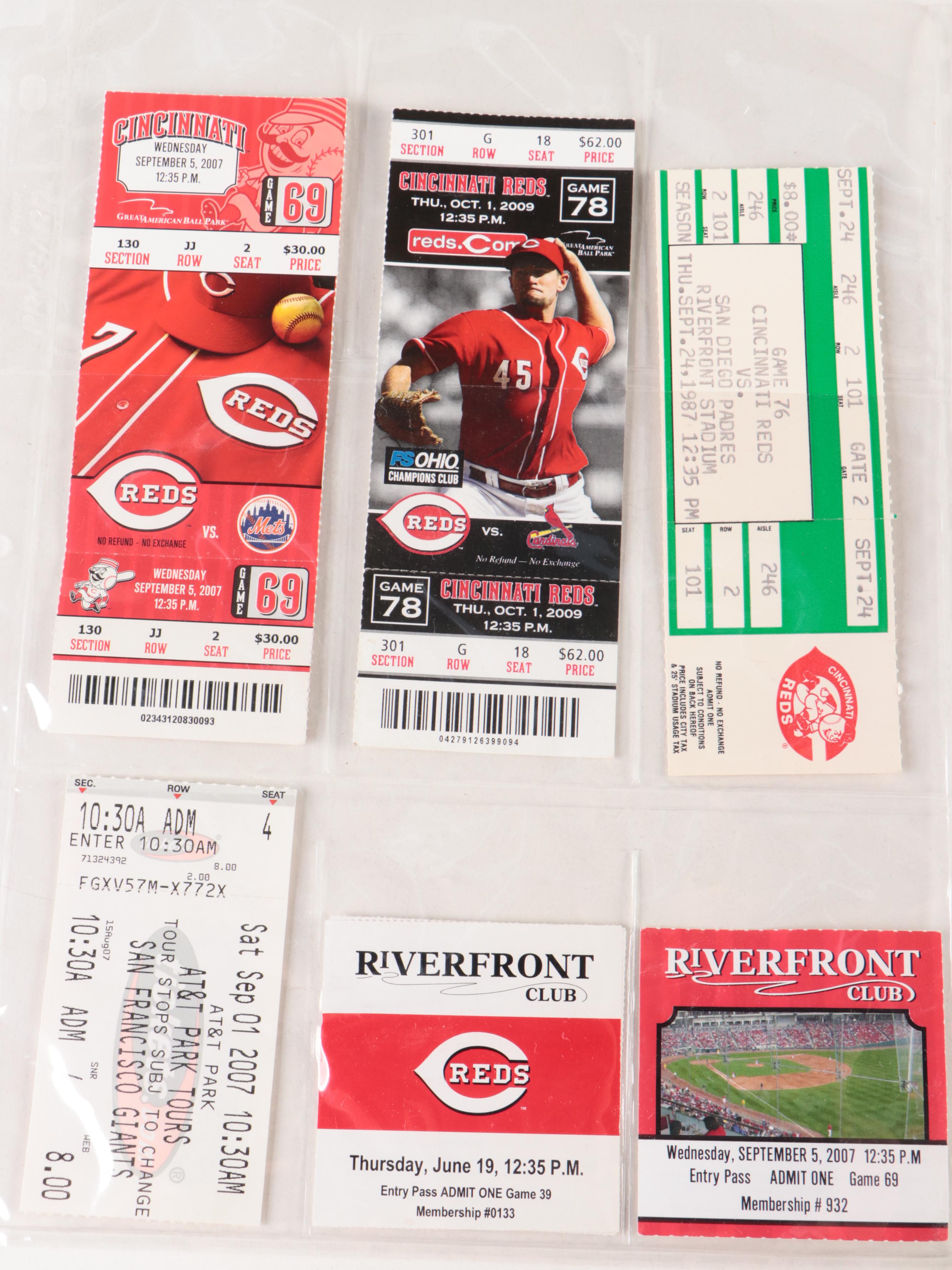 Cincinnati Reds Ticket Stubs, Team Schedules, and More, 1950s–2010s
