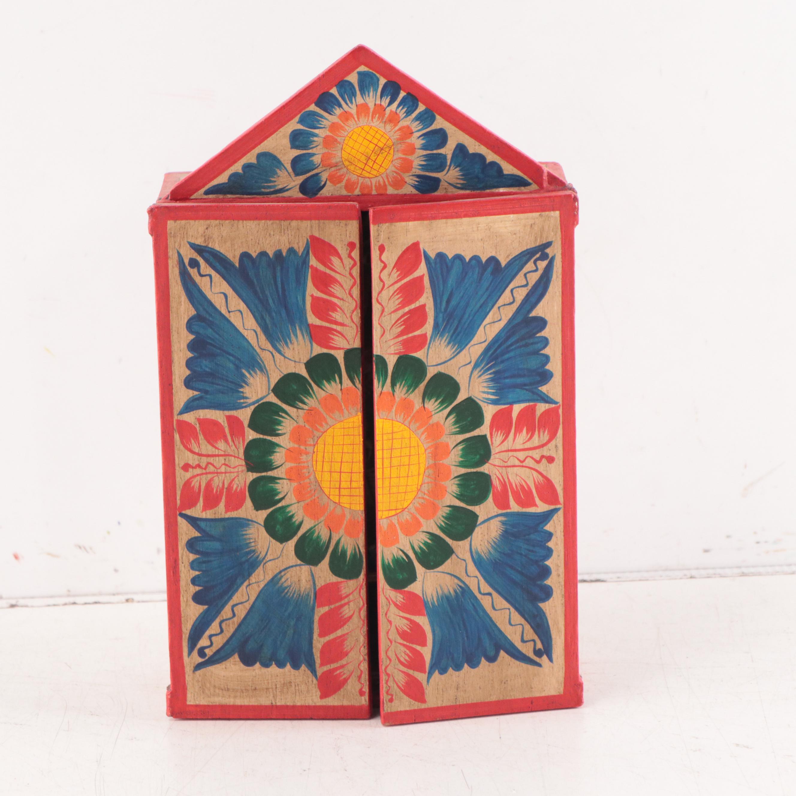 Luis y Julia Folk Art Peruvian Hand-Painted Wood Retablo