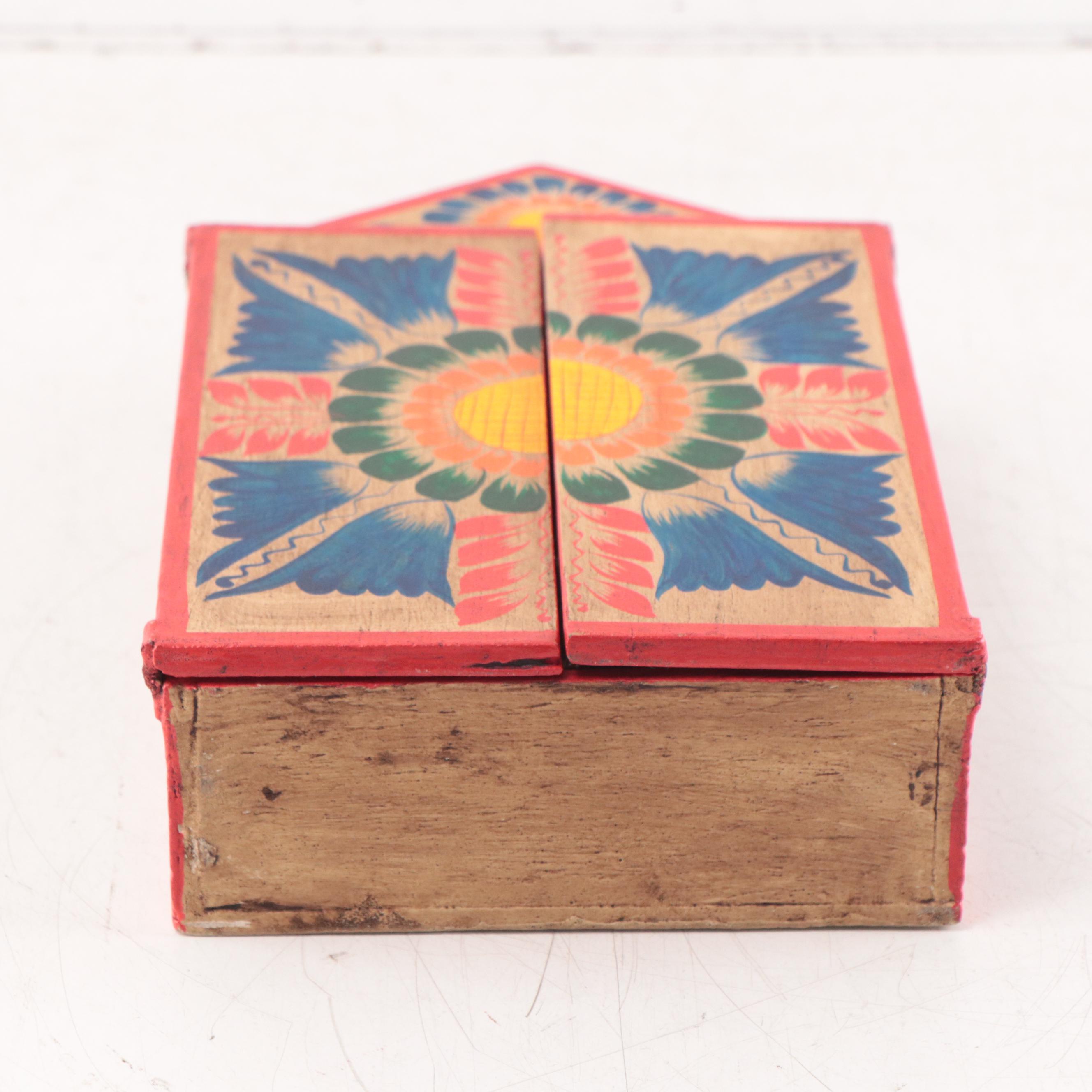 Luis y Julia Folk Art Peruvian Hand-Painted Wood Retablo