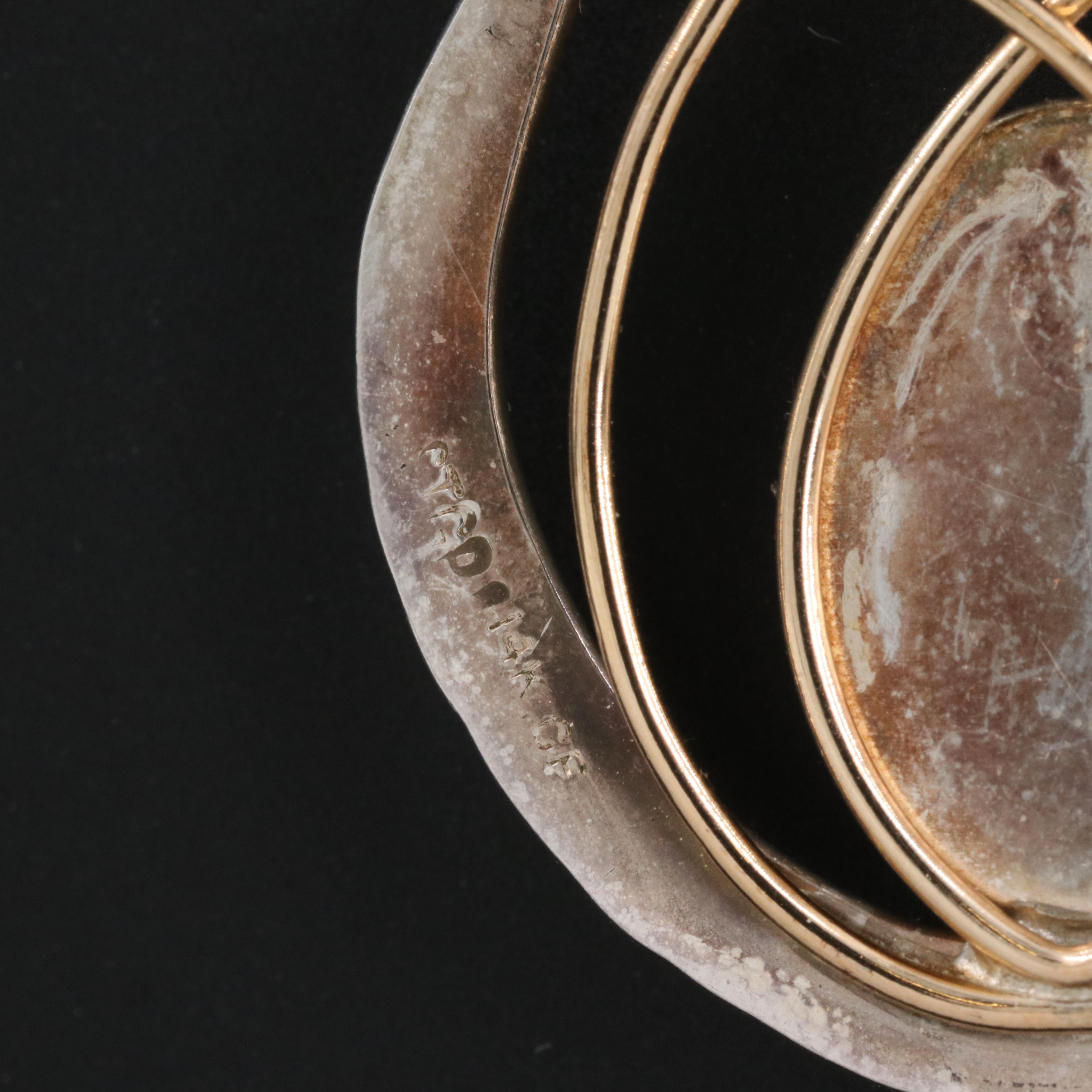 Sterling Turquoise Pendant with 14K Accents