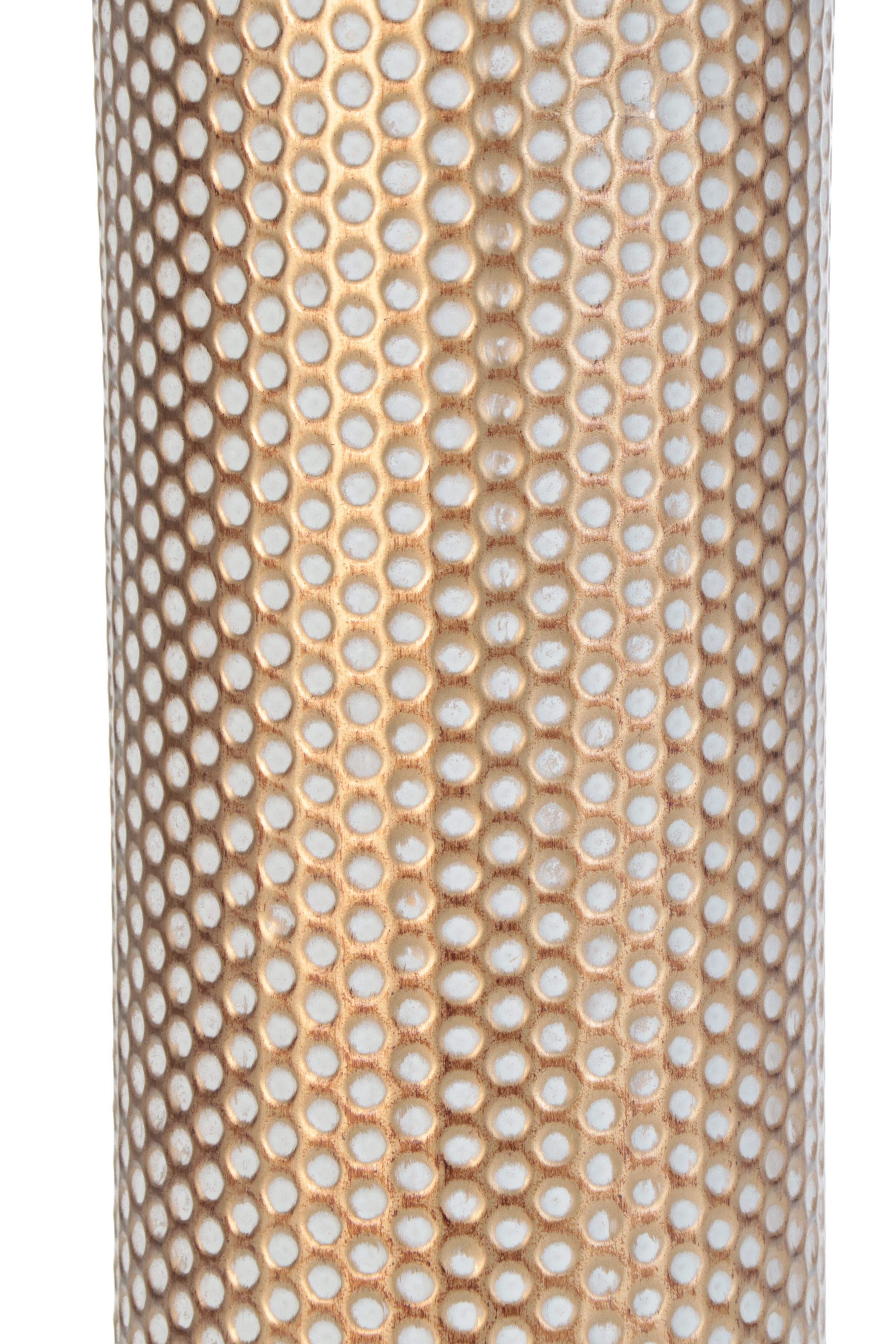 At Home Gilt Finished Embossed Metal Floor Vases