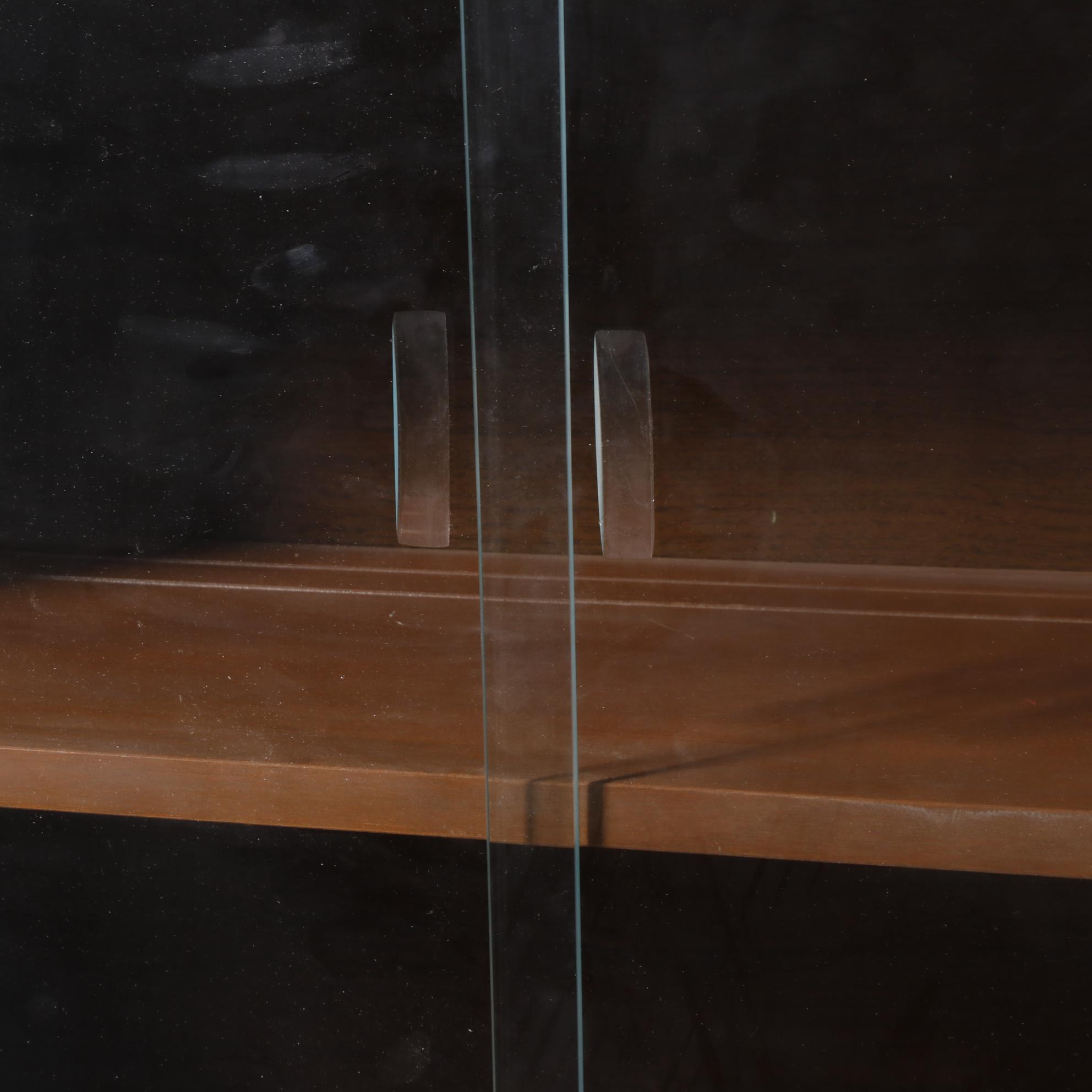 Stanley Mid Century Modern Walnut China Cabinet