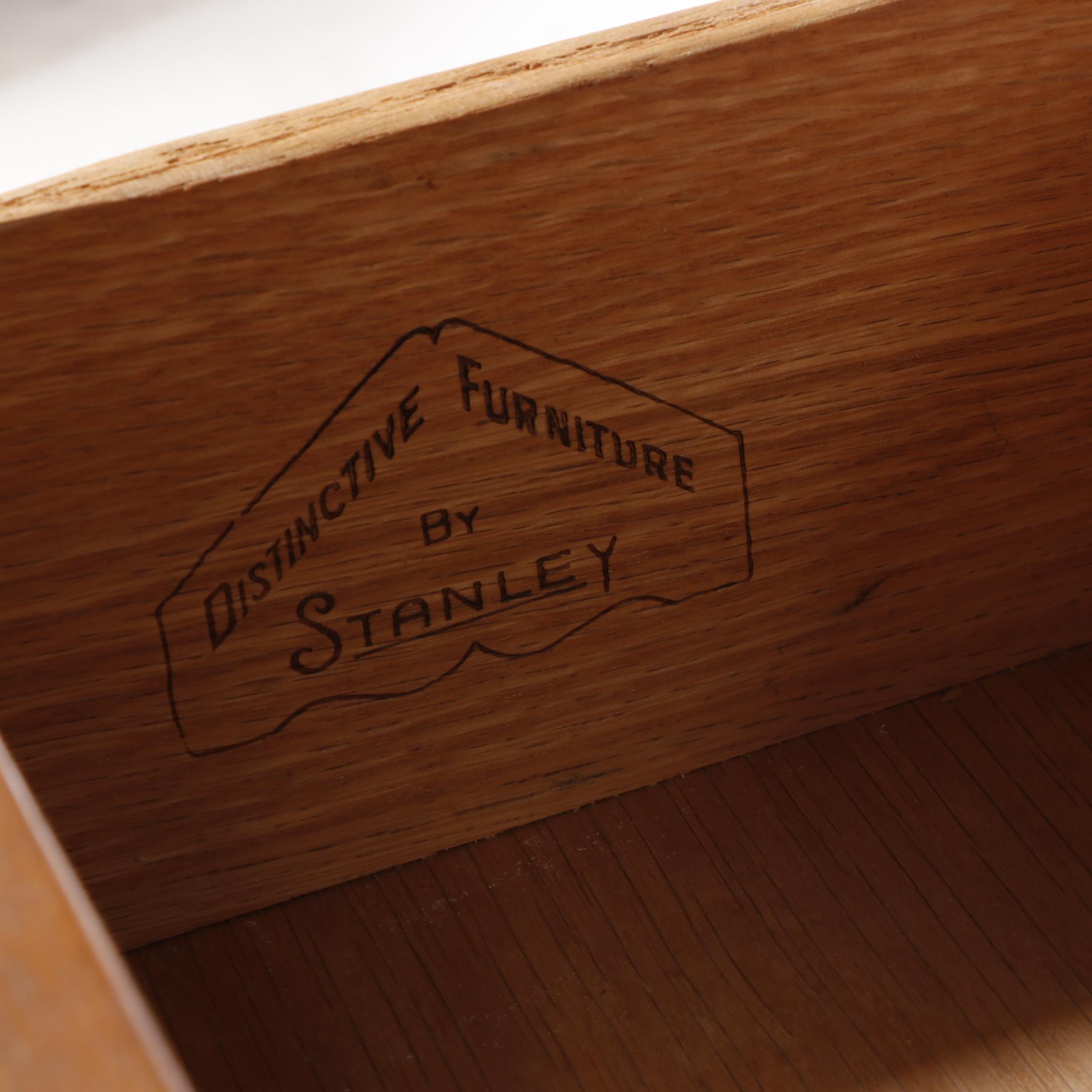 Stanley Mid Century Modern Walnut China Cabinet