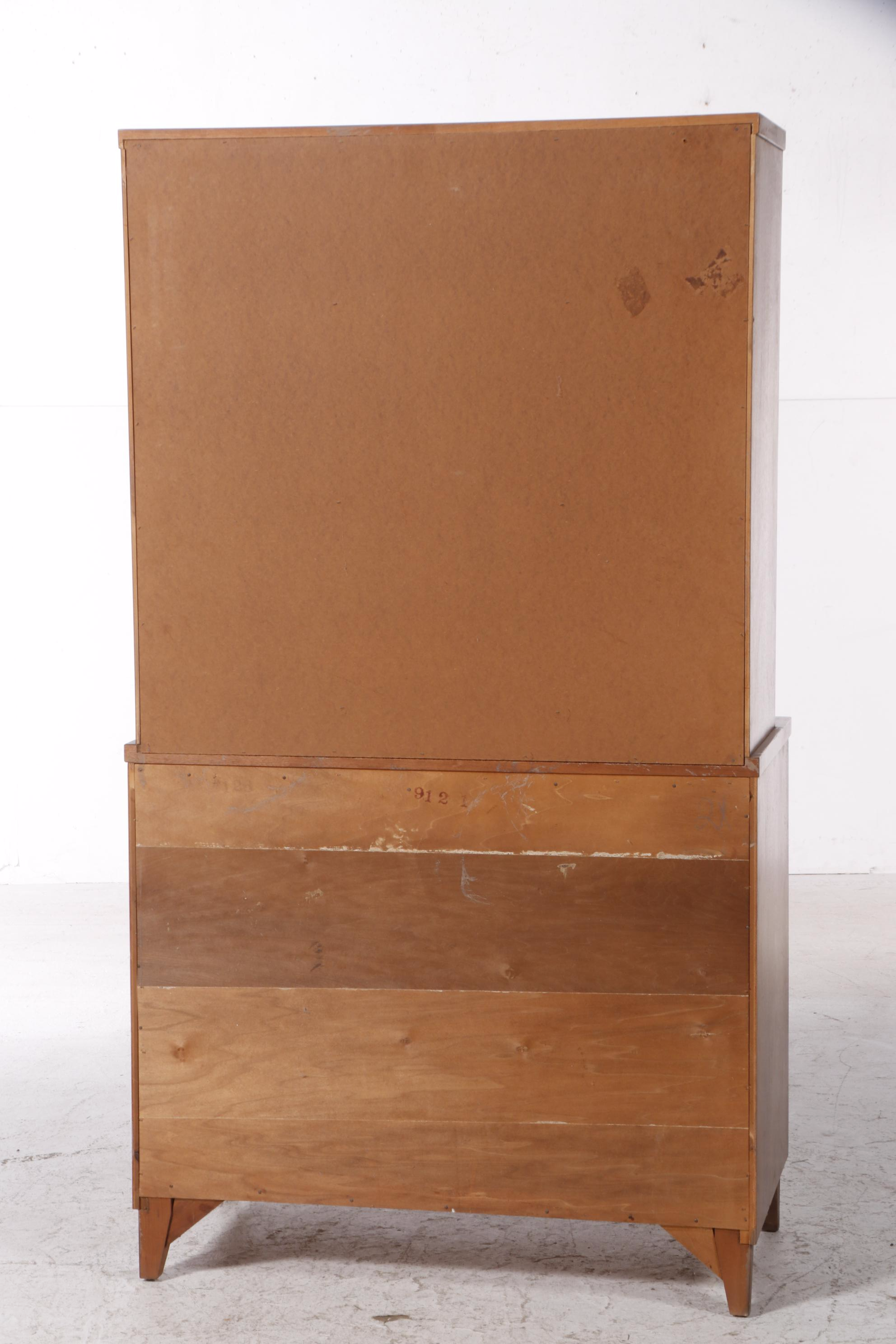 Stanley Mid Century Modern Walnut China Cabinet