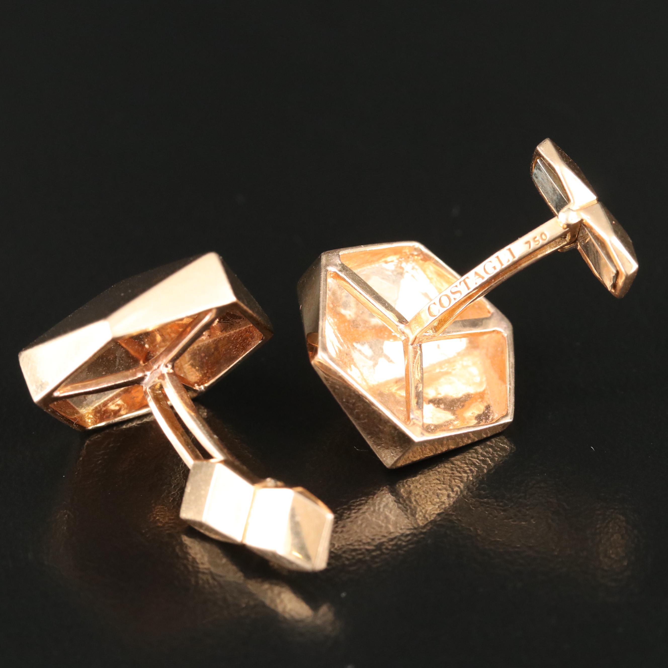 Paolo Costagli 18K Three-Dimensional Owl Cufflinks