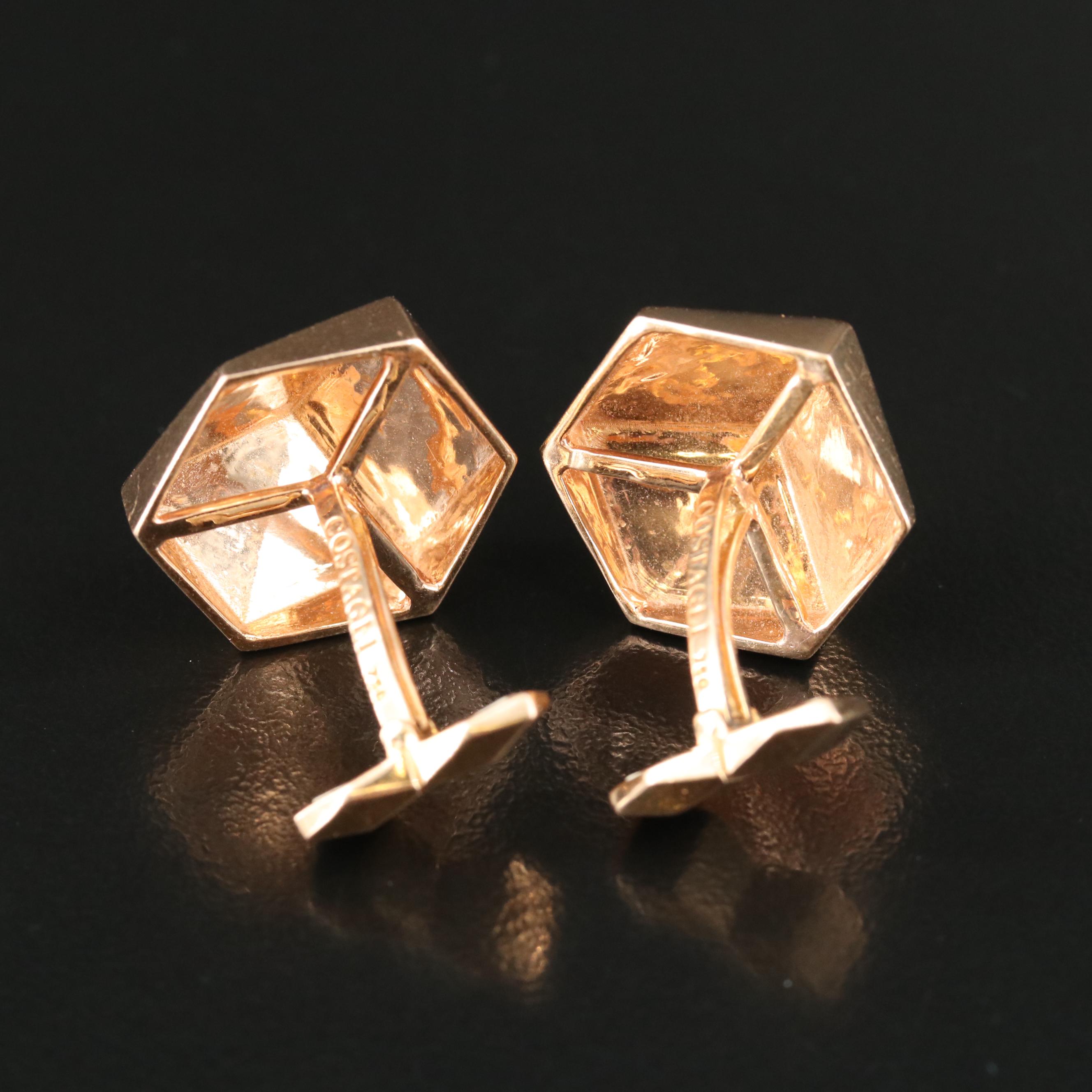 Paolo Costagli 18K Three-Dimensional Owl Cufflinks