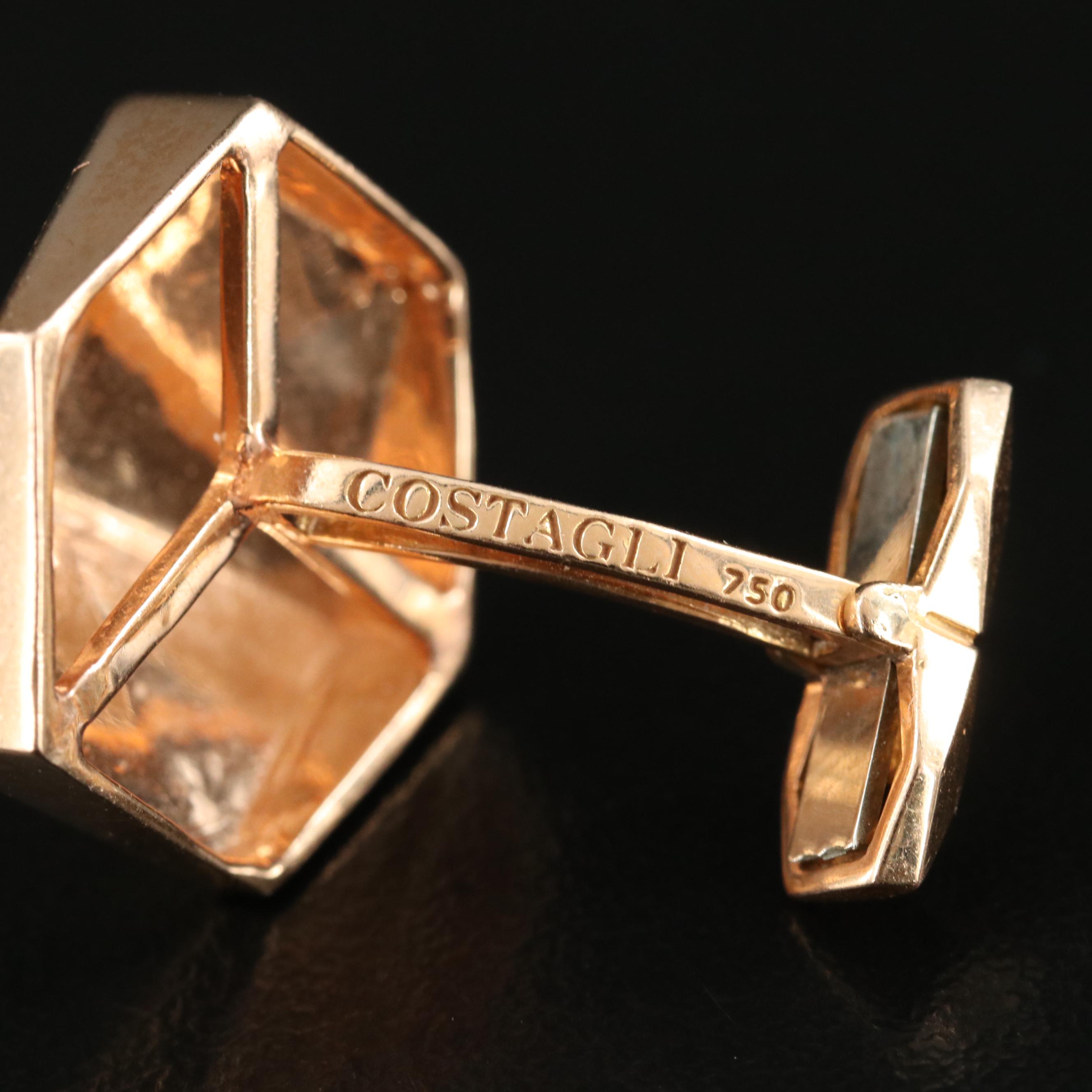 Paolo Costagli 18K Three-Dimensional Owl Cufflinks