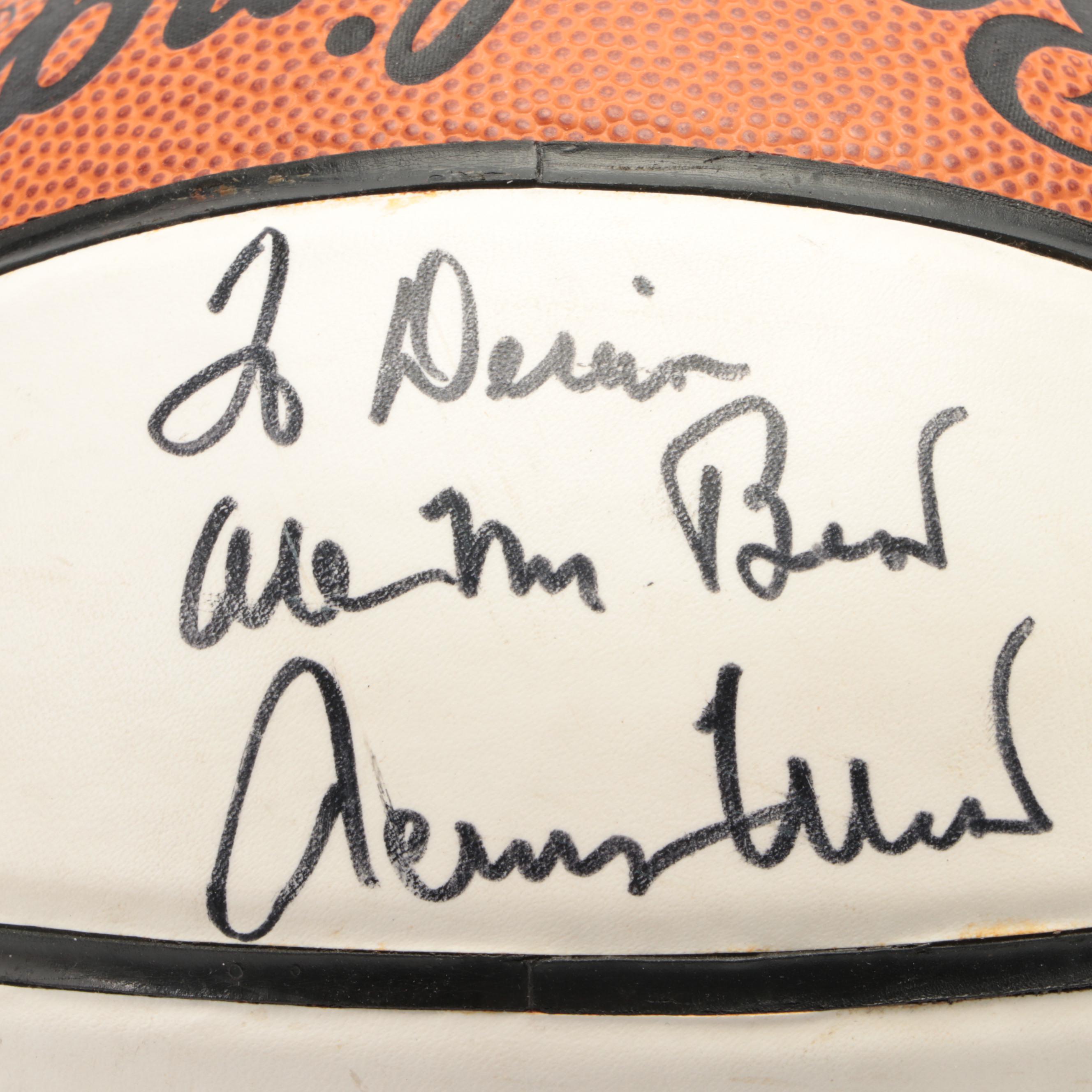 Jerry West Signed 1998 Final Four Mini Rawlings Basketball